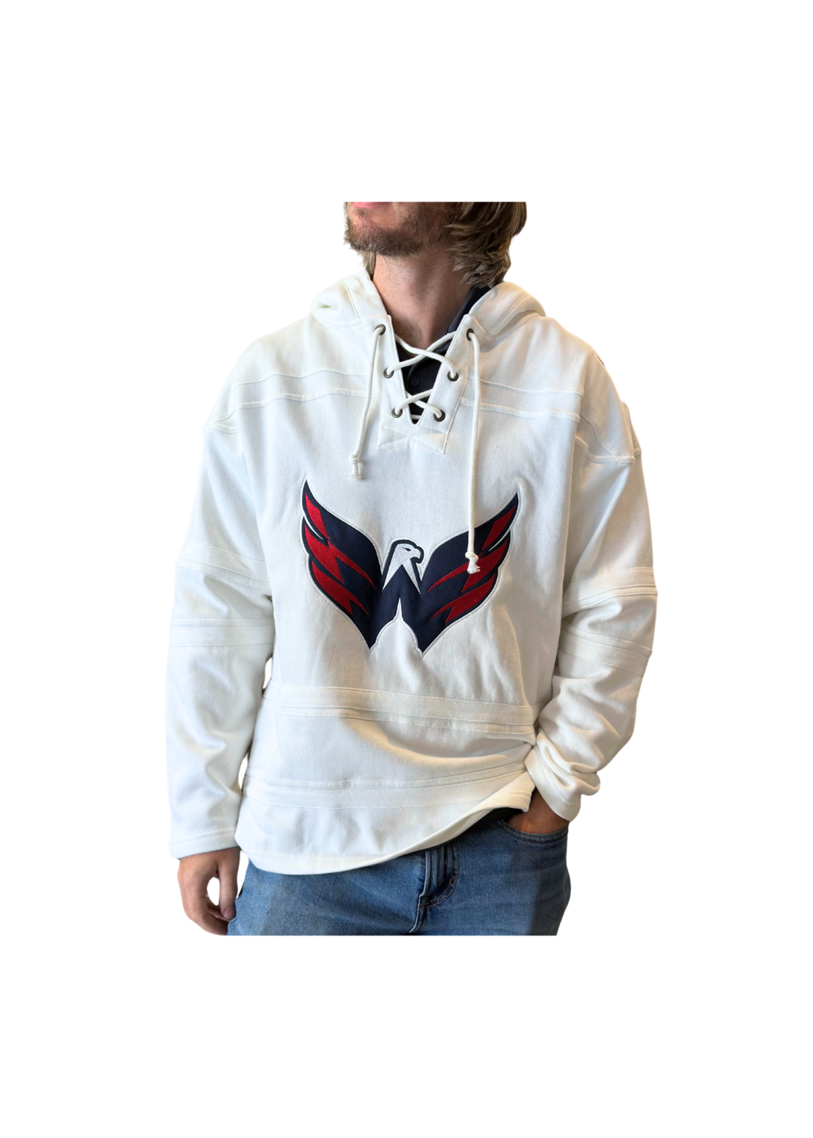 Washington Capitals Whiteout Jersey Lacer Hoodie