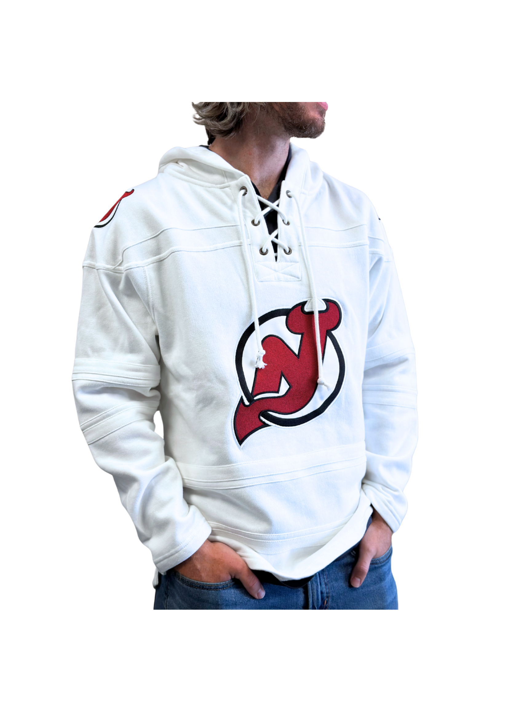 New Jersey Devils Whiteout Jersey Lacer Hoodie
