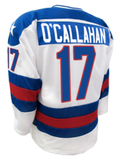 Maillot de hockey Jack O'Callahan équipe USA Miracle on Ice 1980 cousu