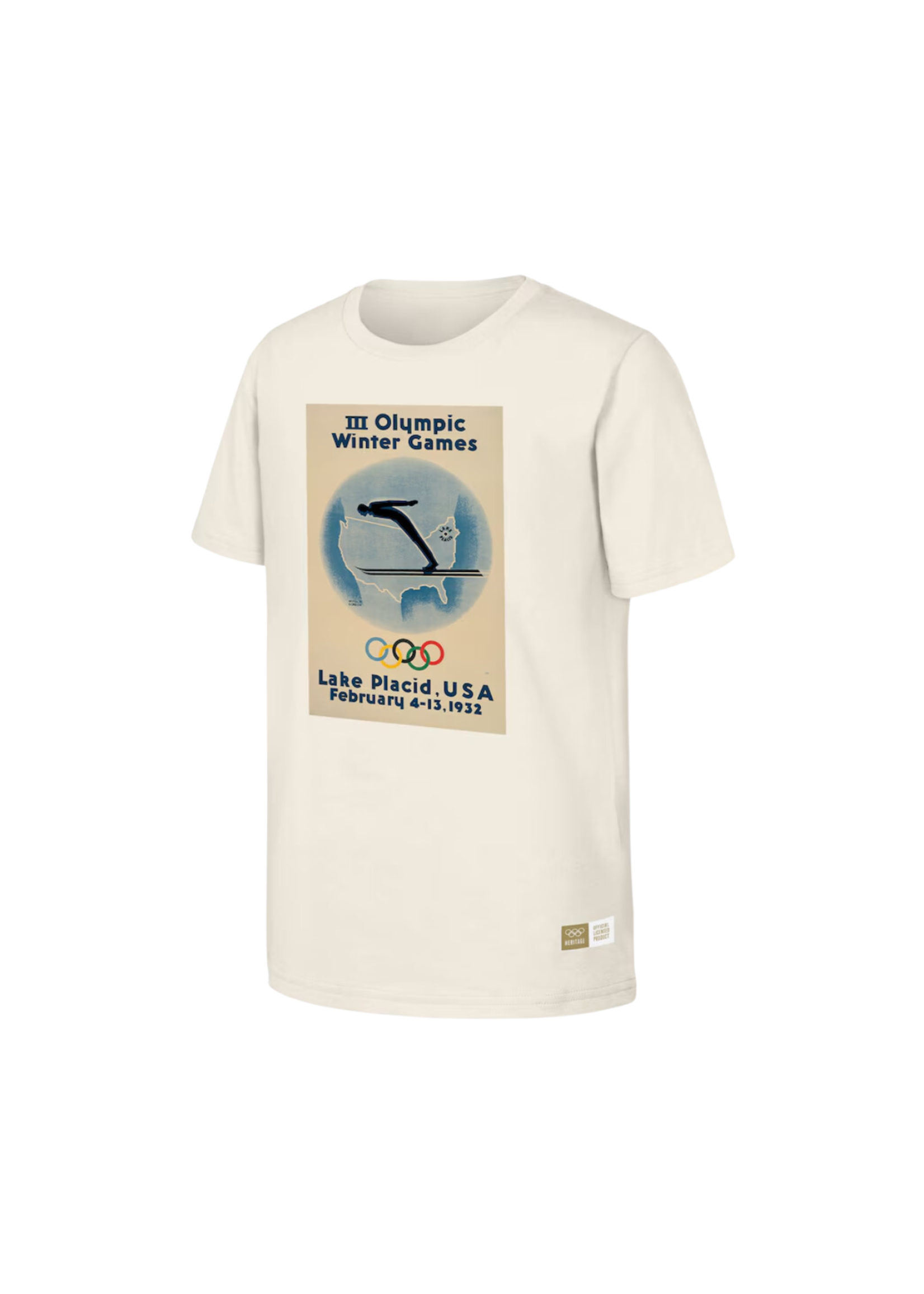 Natural 1932 Lake Placid Games Olympic Heritage T-Shirt