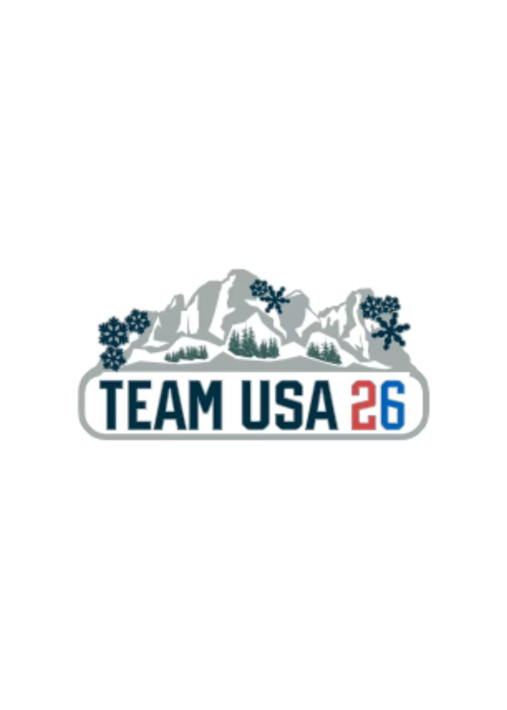 Team USA Milano Cortina 2026 Winter Olympics Dolomites Snowflakes Lapel Pin