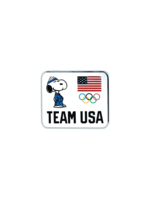 Peanuts Team USA Snoopy with Olympic Rings Lapel Pin