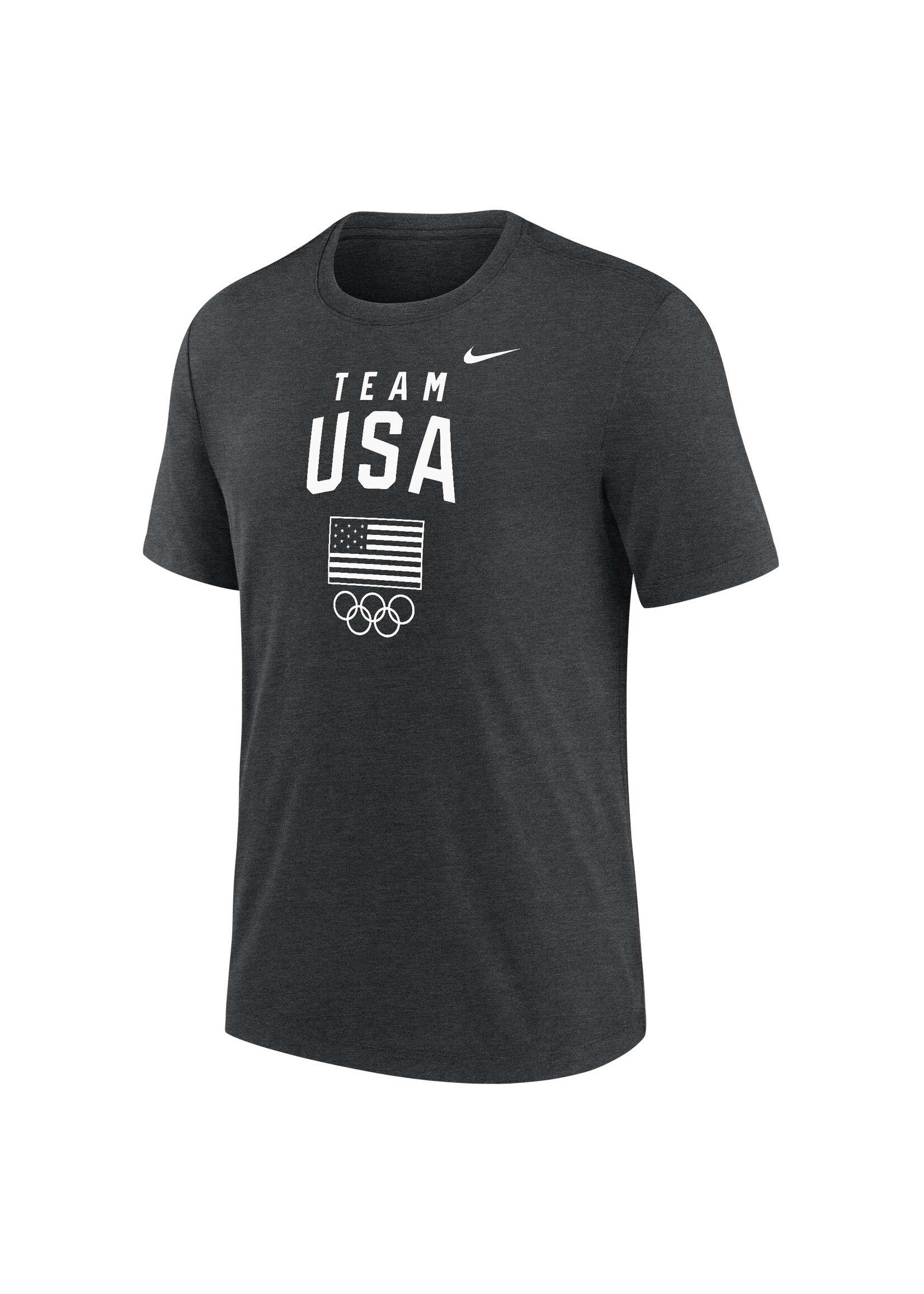 Nike Team USA Flag & Rings Stacked Tri-Blend Short Sleeve T