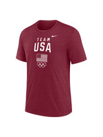 Nike Team USA Flag & Rings Stacked Tri-Blend Short Sleeve T