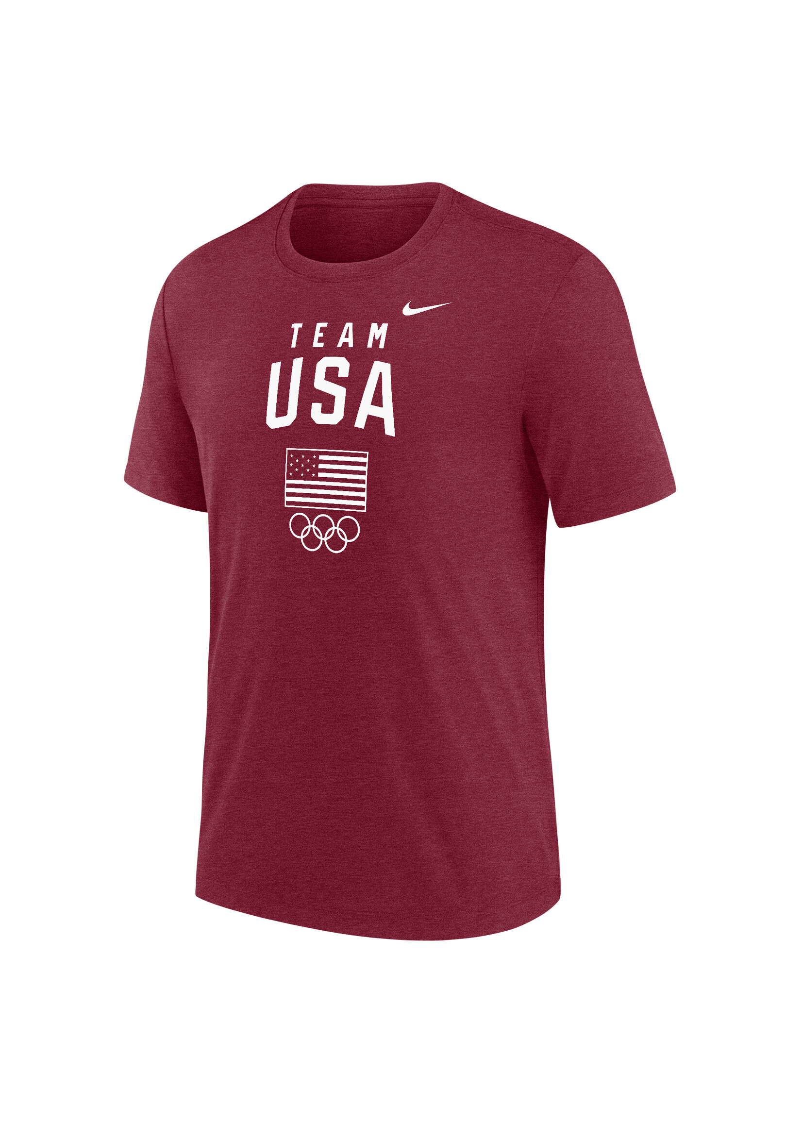 Nike Team USA Flag & Rings Stacked Tri-Blend Short Sleeve T