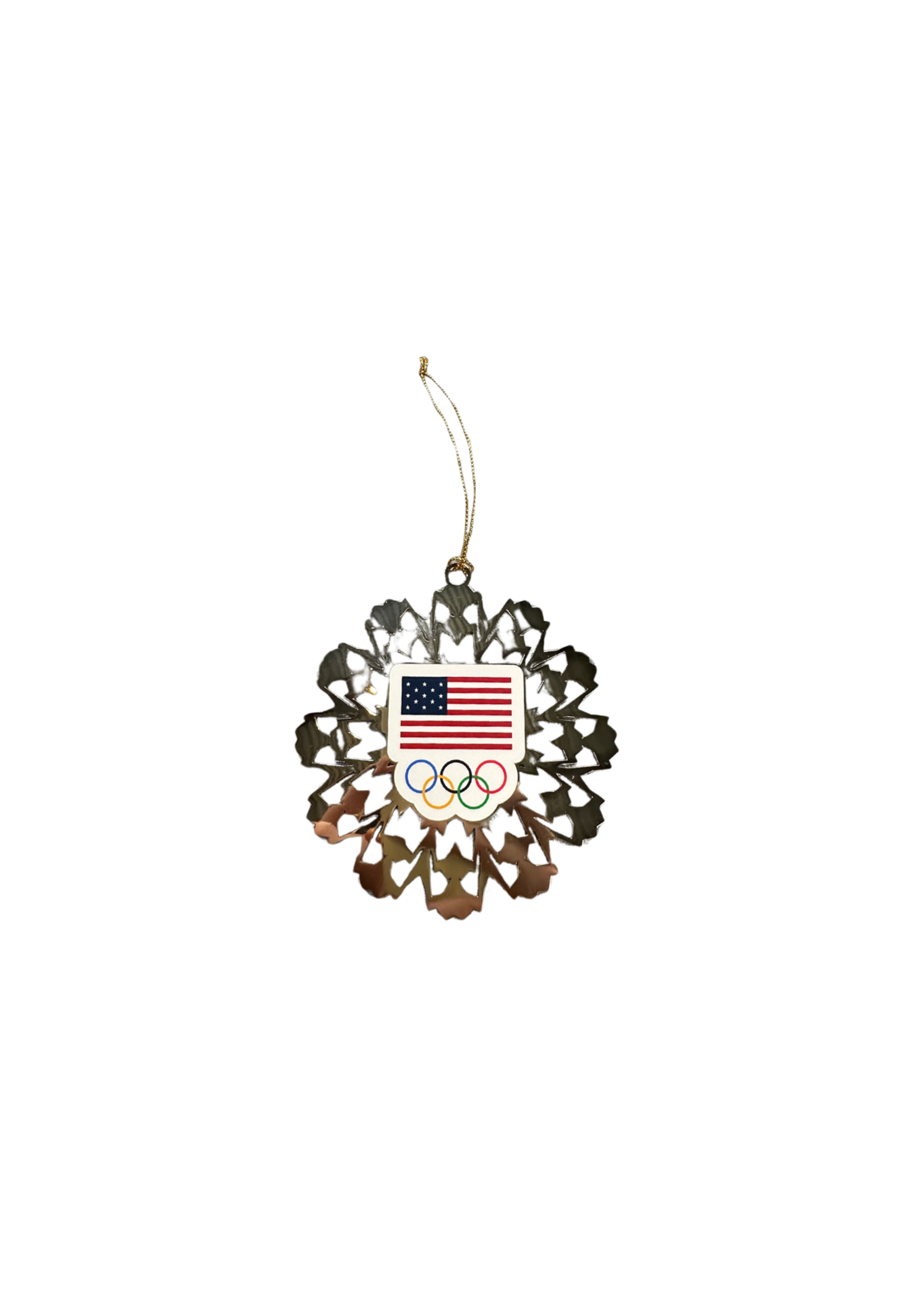 Team USA Flag & Rings Holiday Ornament
