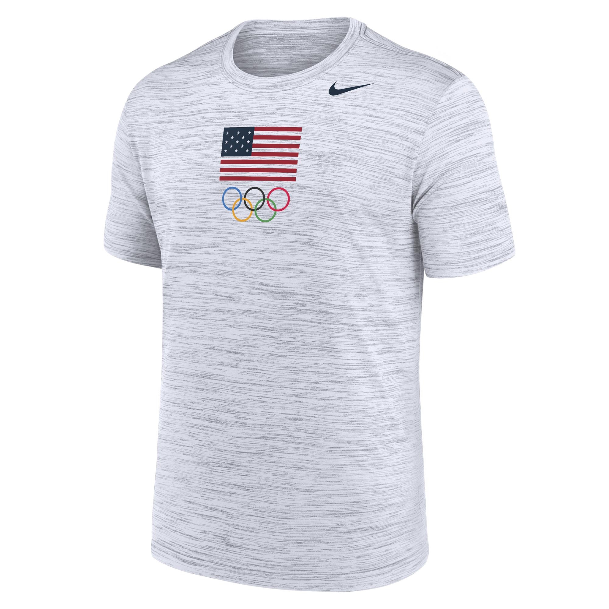 Nike USA Flag & Full Color Rings Velocity Dri-FIT Short Sleeve Te