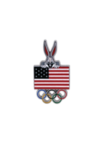 Looney Tunes x Team USA Bugs Bunny with Flag & Rings Lapel Pin