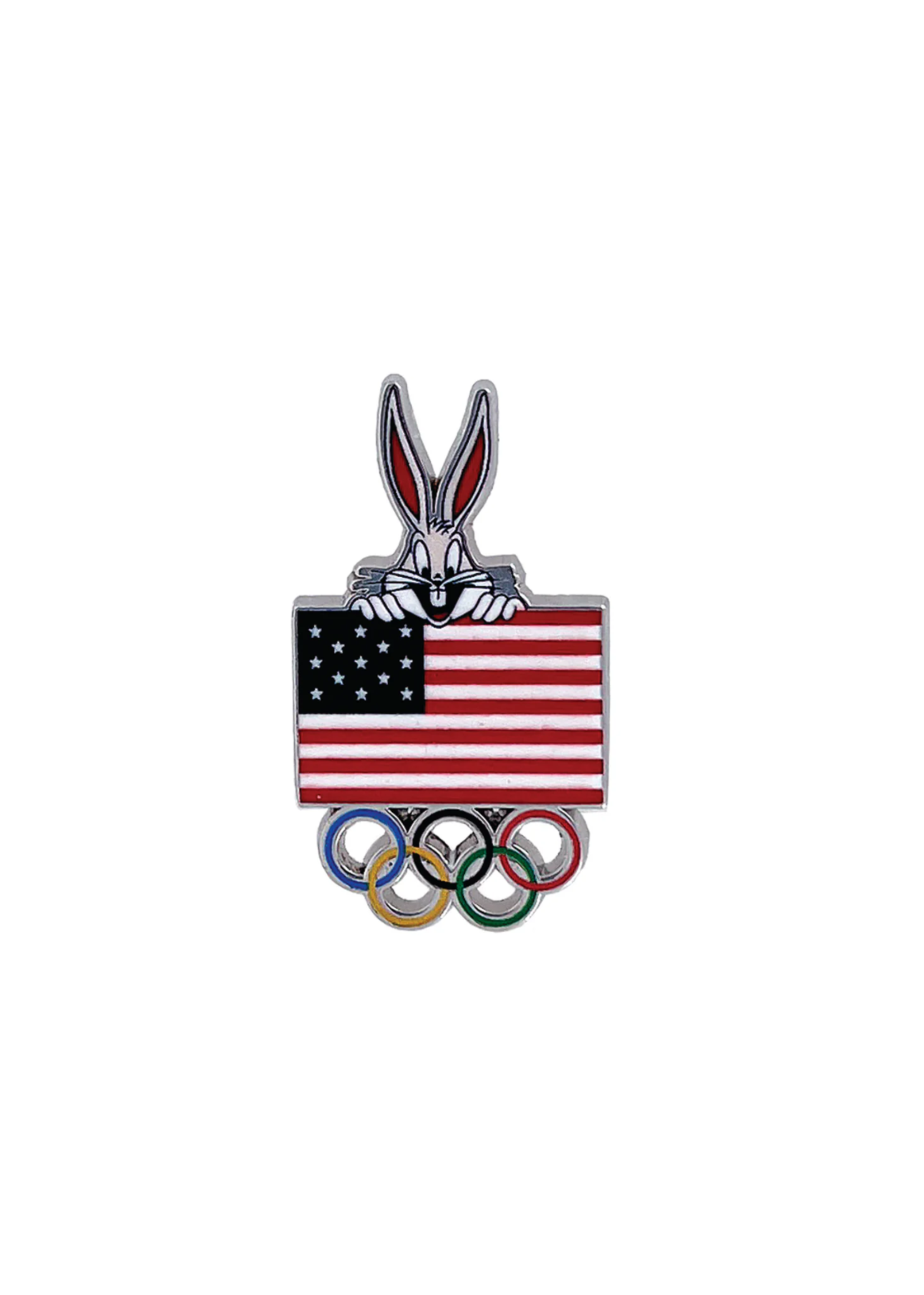 Looney Tunes x Team USA Bugs Bunny with Flag & Rings Lapel Pin
