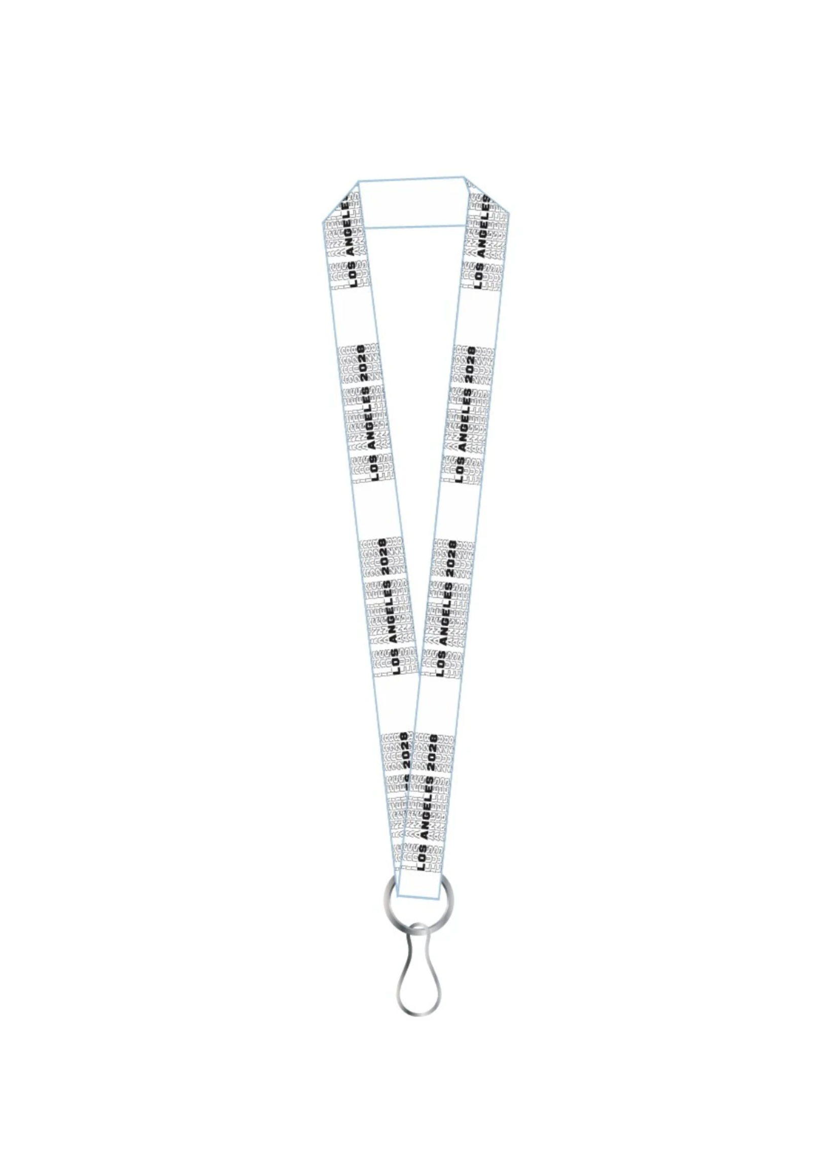 LA28 Logo White Lanyard