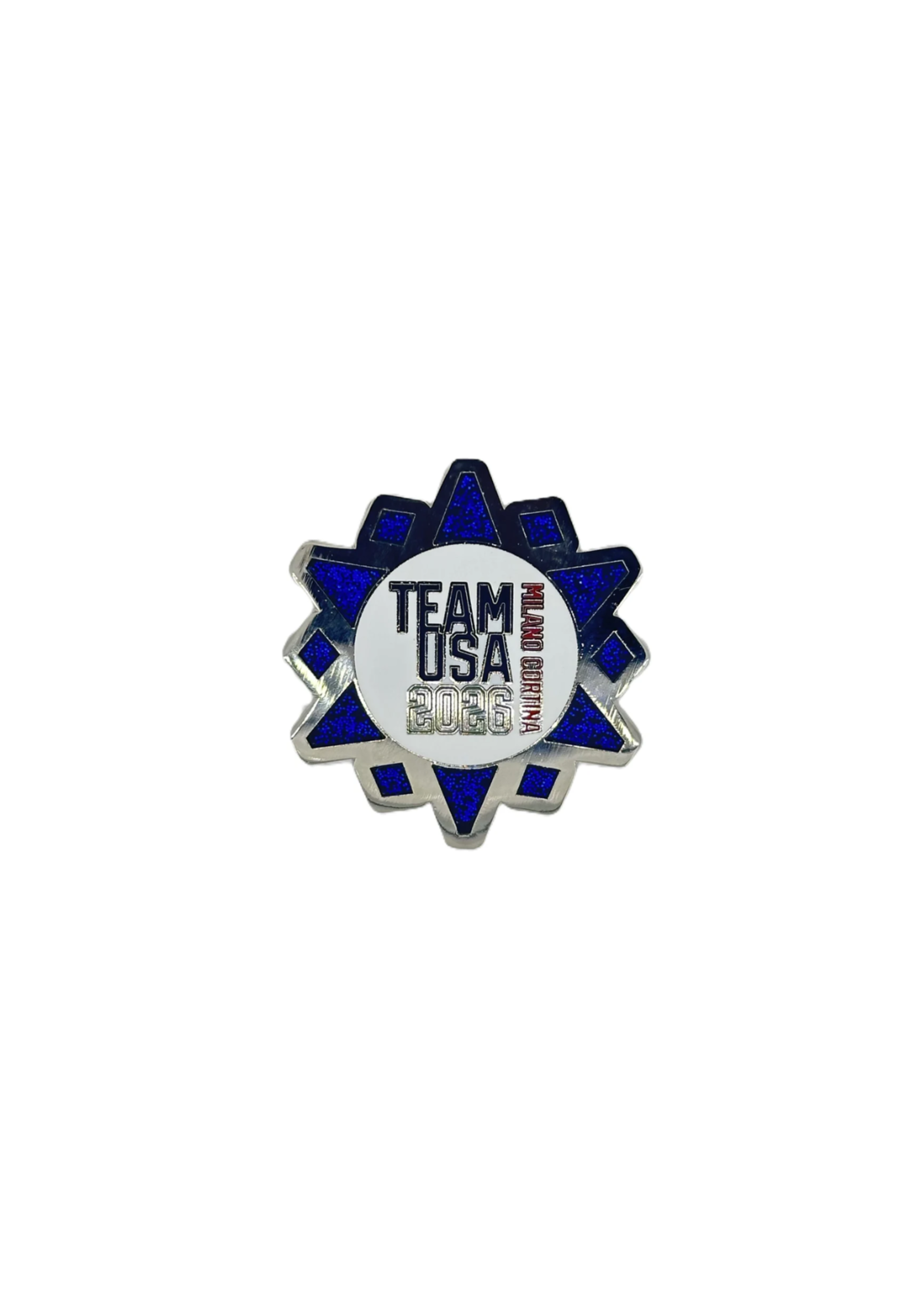 Team USA Milano Cortina 2026 Glitter Snowflake Pin