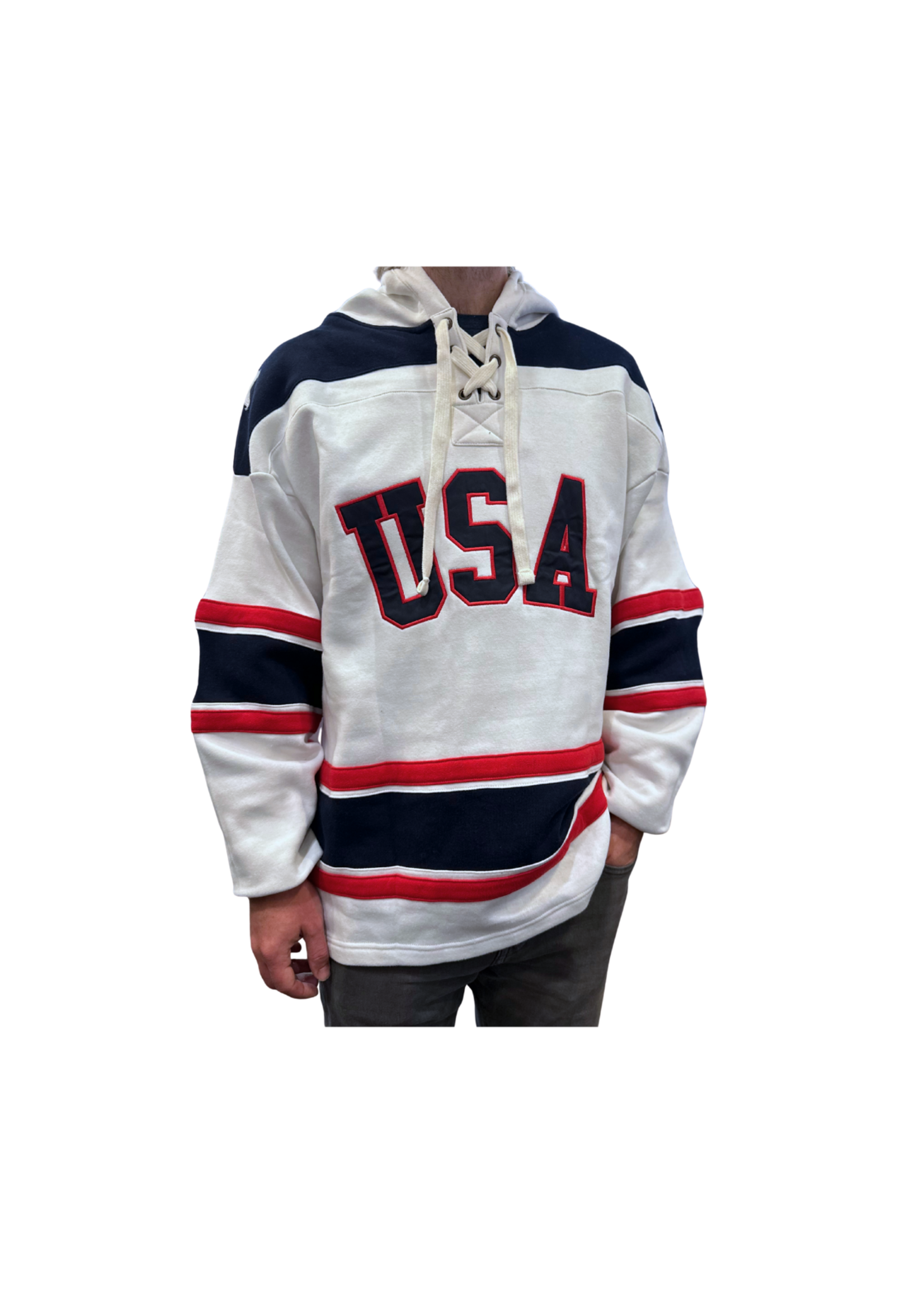 Vintage USA Hockey Sawyer Lace-Up Hoodie