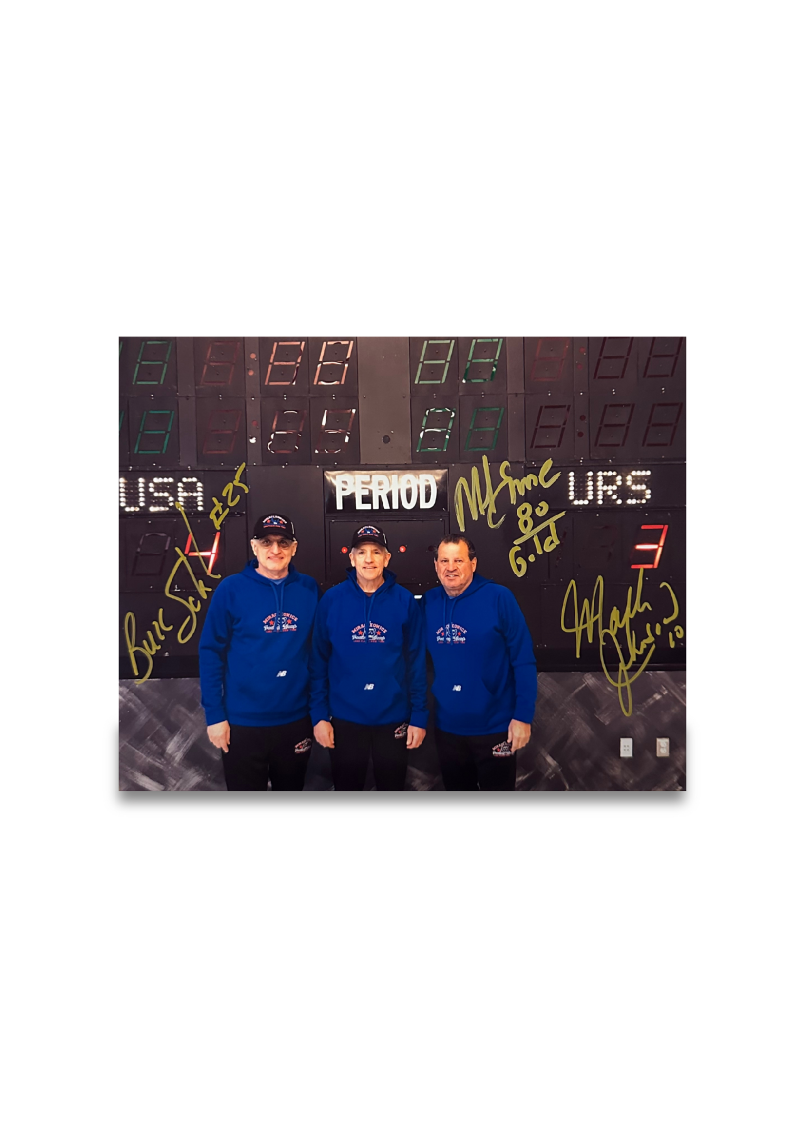 Eruzione, Johnson & Schneider Signed Scoreboard 8x10