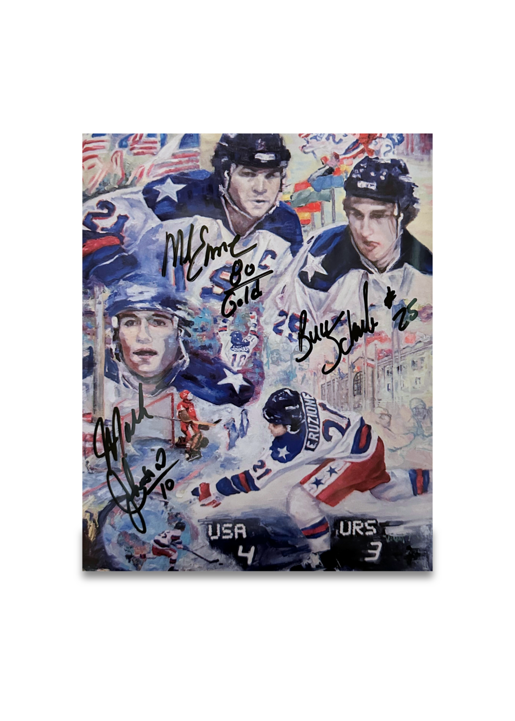 Eruzione, Johnson & Schneider Signed Miracle Men 8.5 x 11