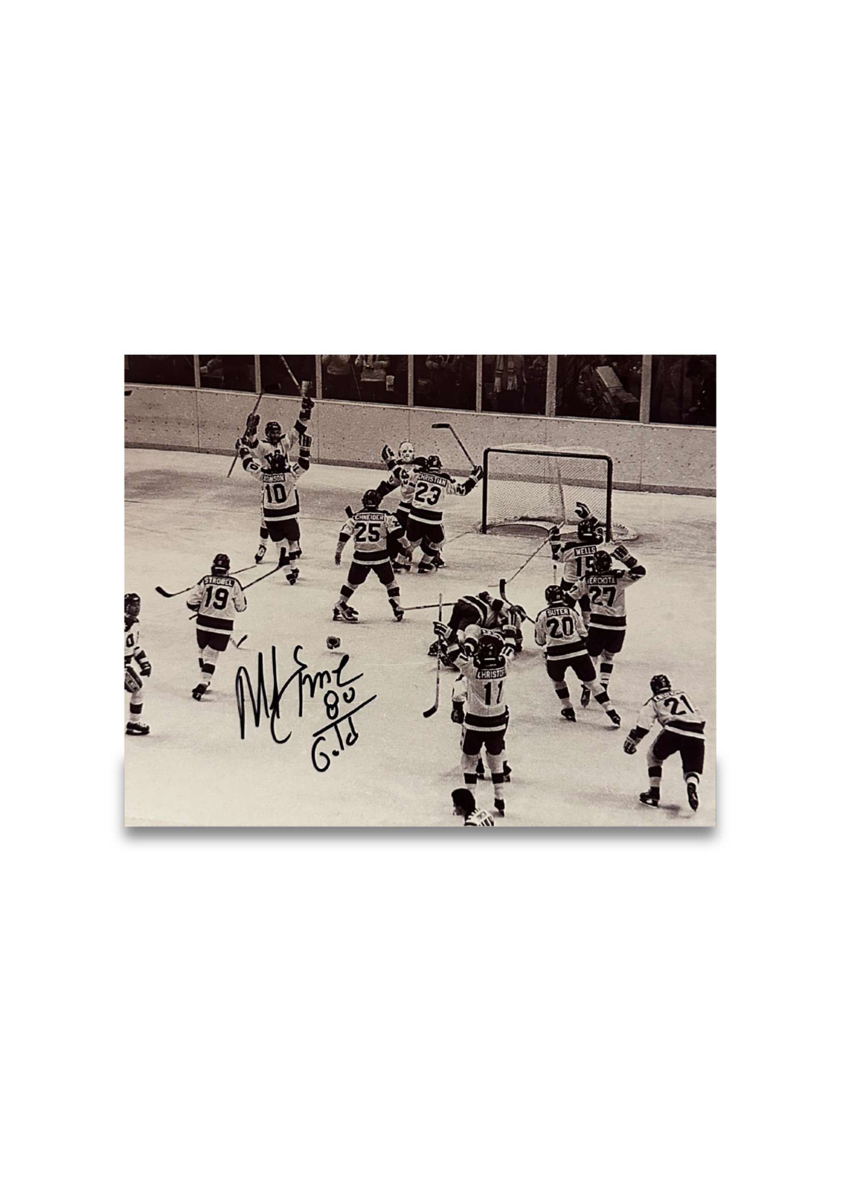 Eruzione Signed Black & White Celebration 8x10