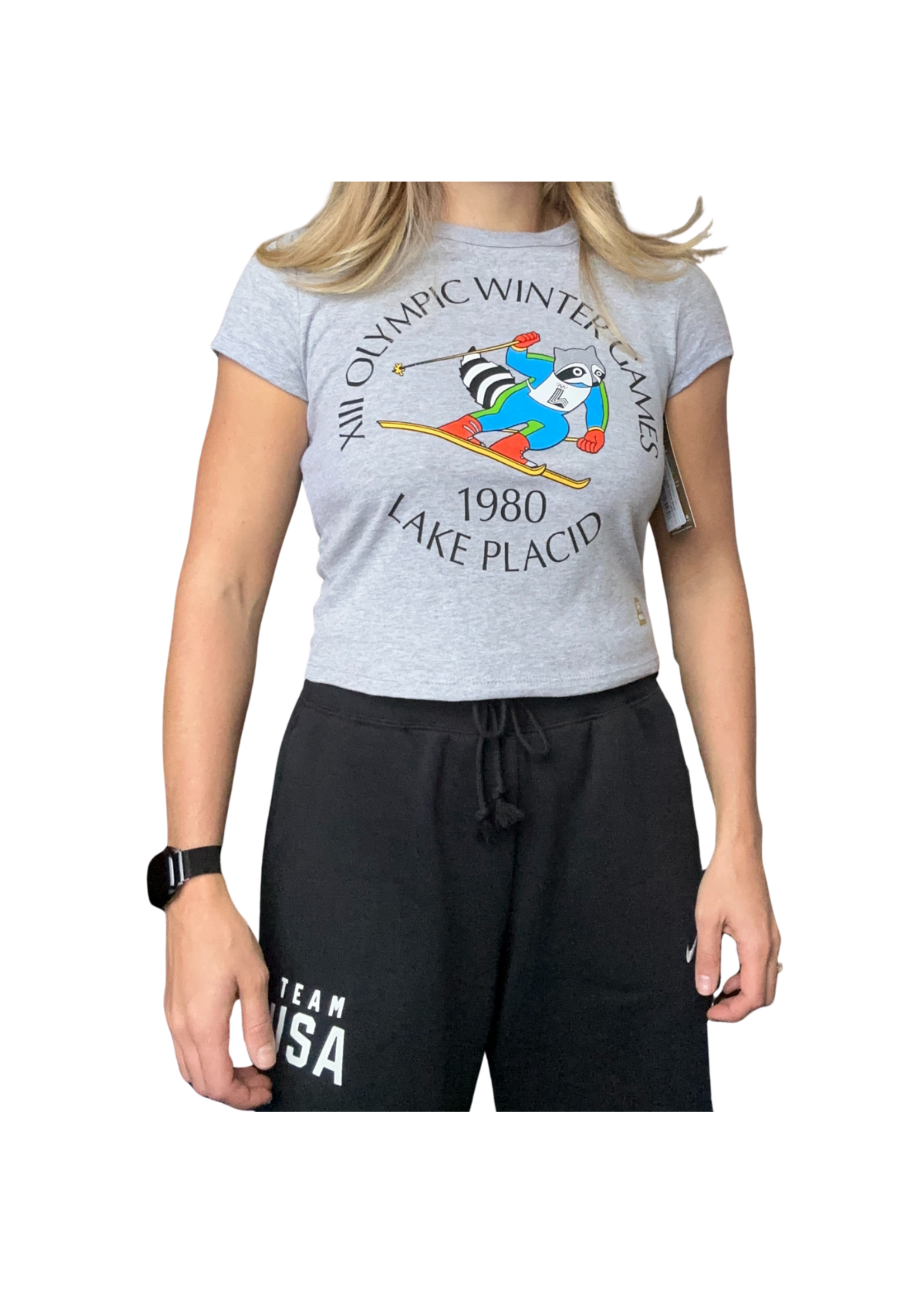 Women's Roni the Raccoon Skier Short Sleeve Tee