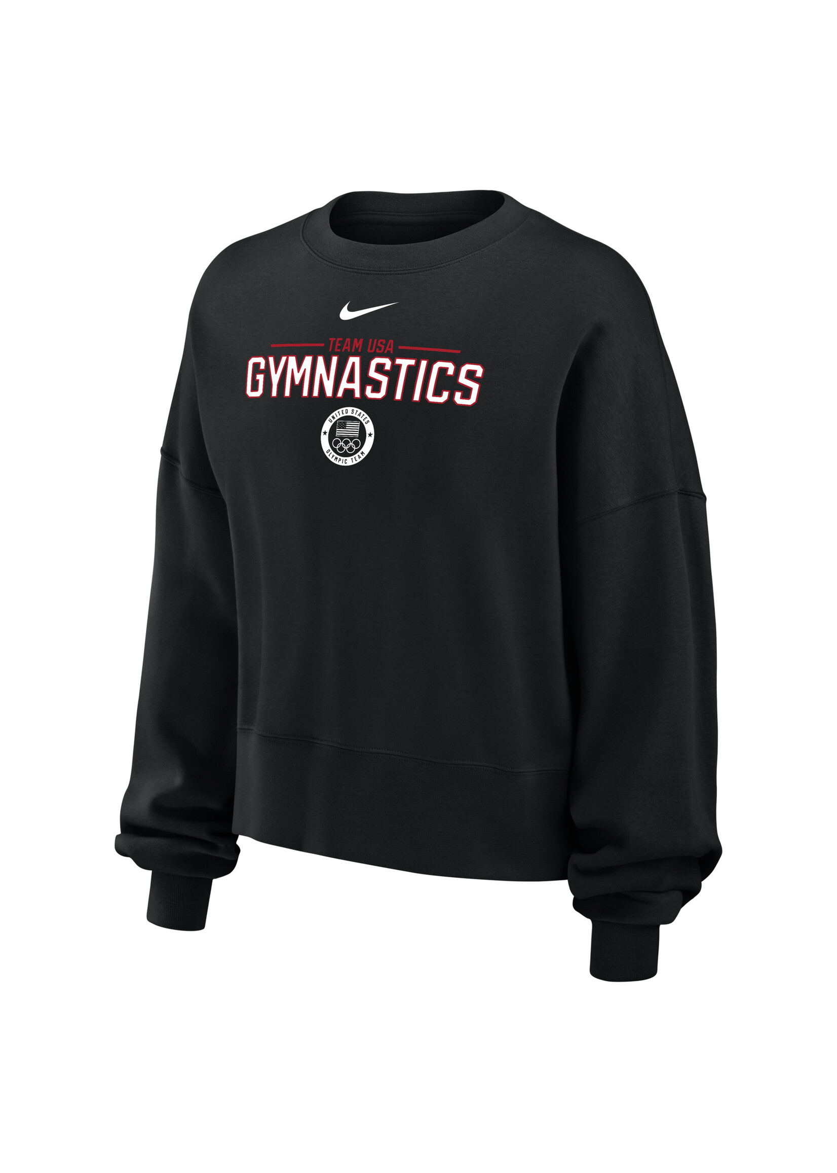 Women's Nike Team USA Gymnastics Phoenix Wordmark Crop Crew