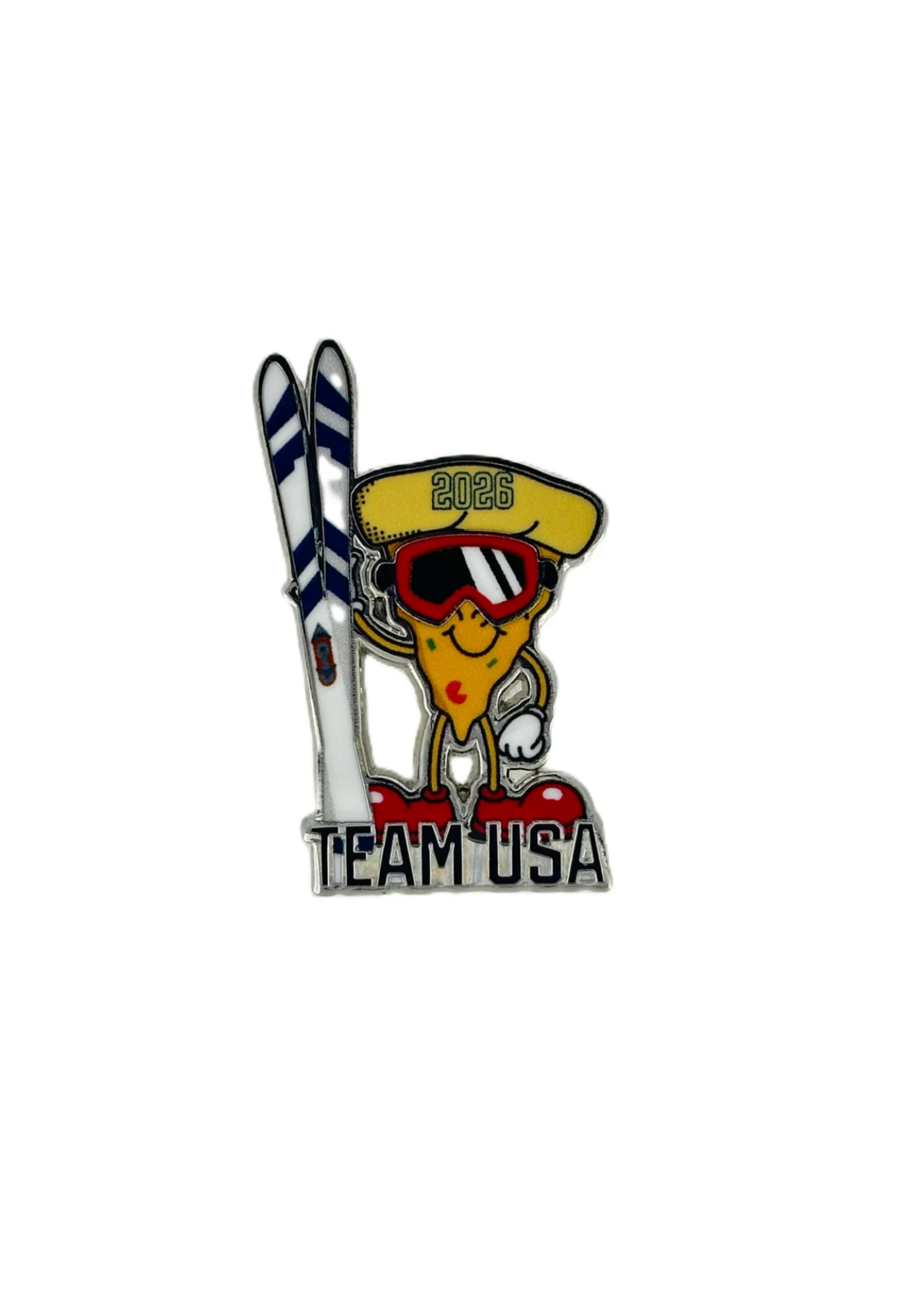 Team USA Pizza Skier Pin