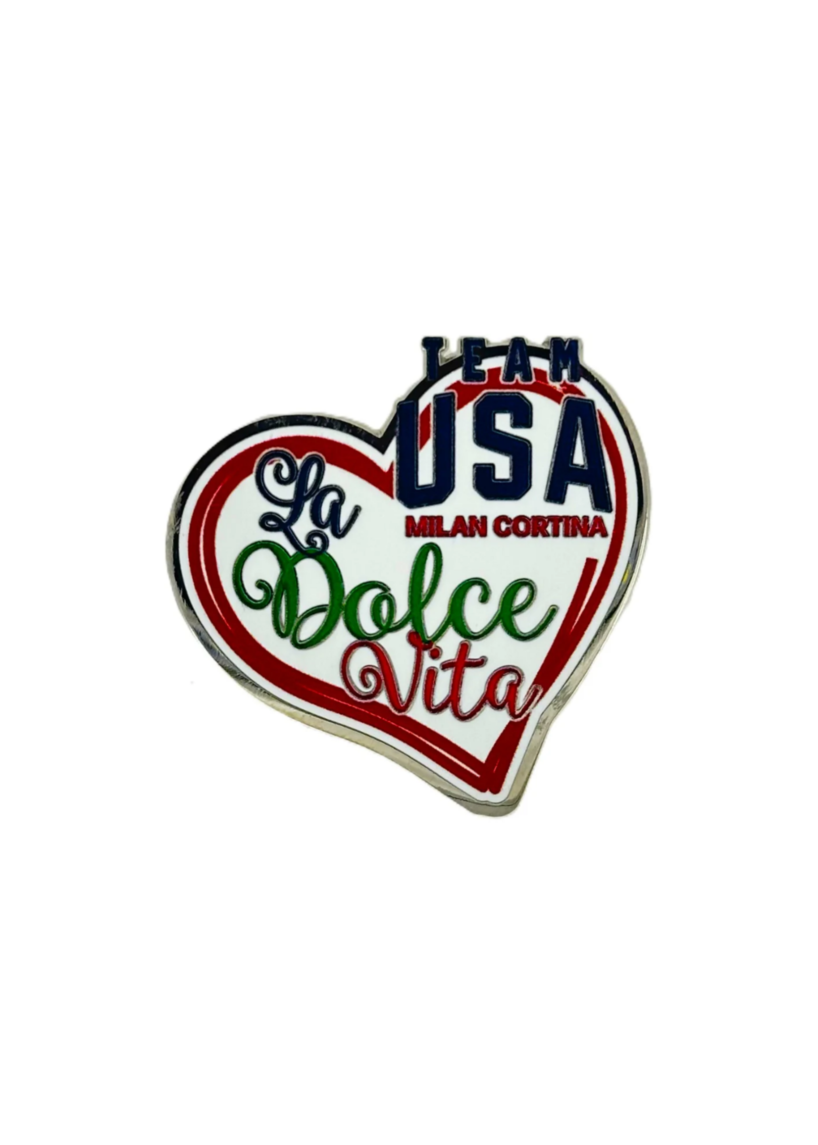 Team USA La Dolce Vita Heart Pin