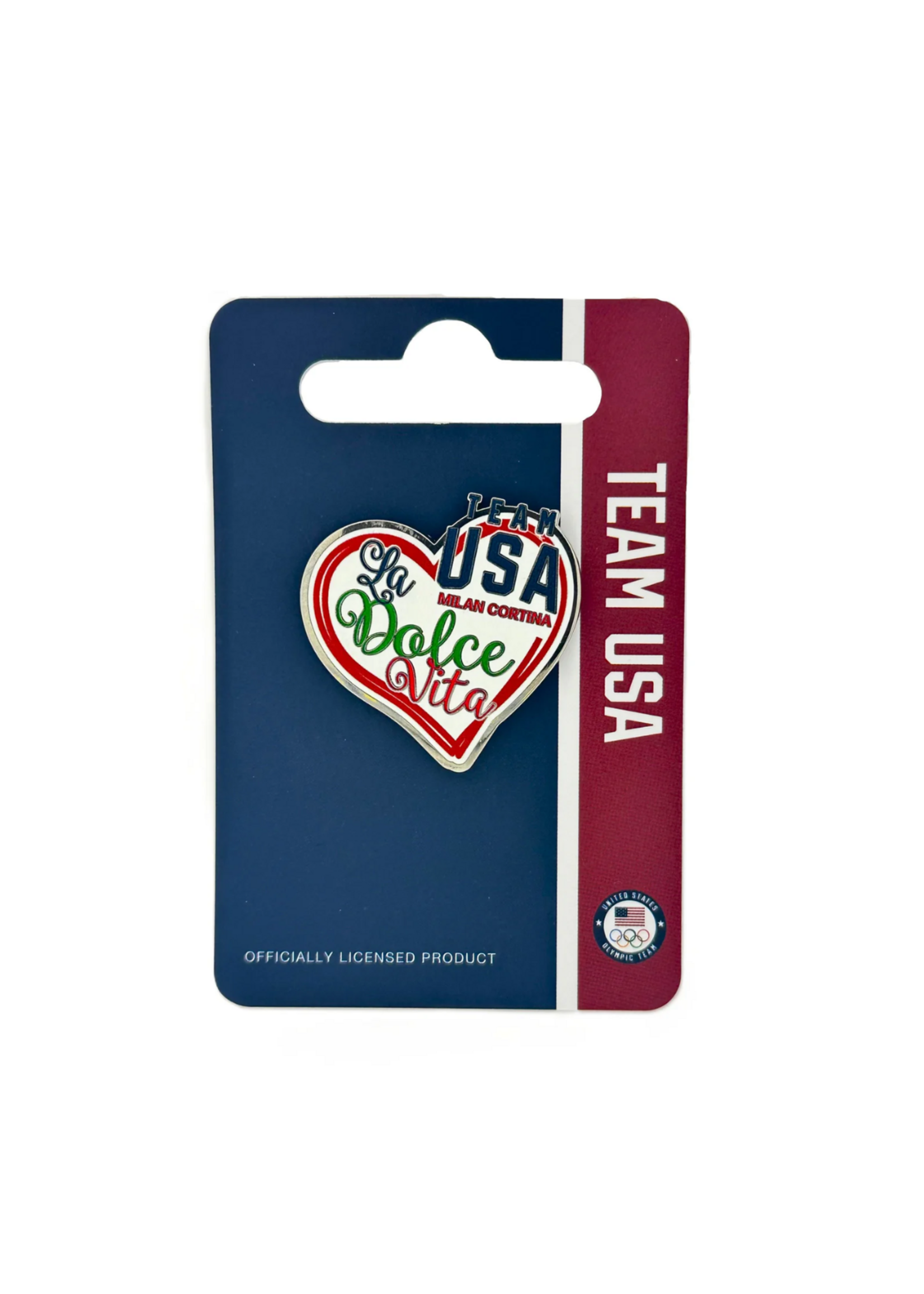 Team USA La Dolce Vita Heart Pin