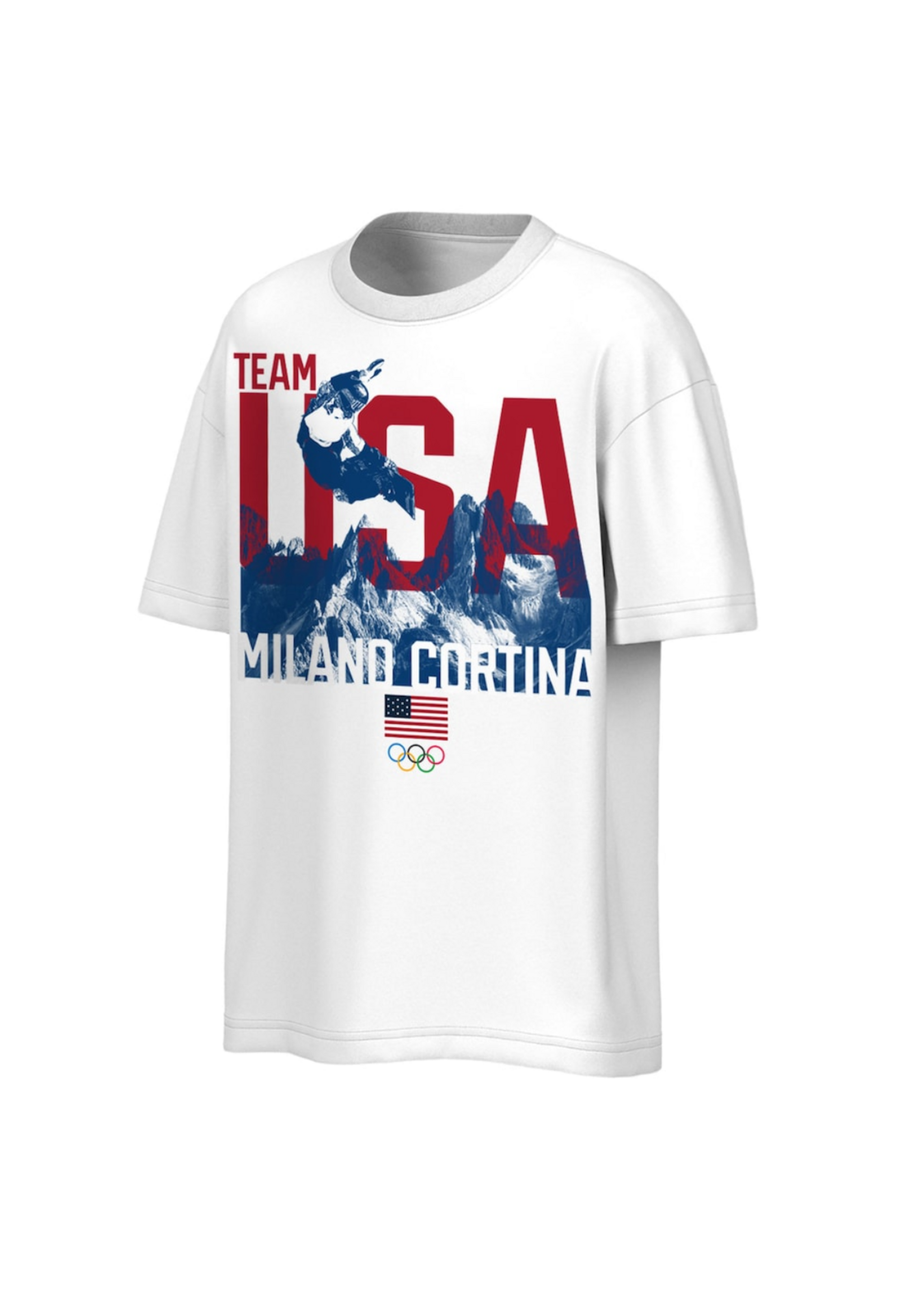 Milano Cortina 2026 Winter Olympics Team USA Snowboarding Oversized Heavyweight T-Shirt
