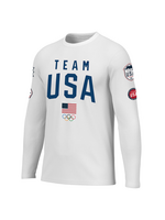 Team USA Flag & Patches Long Sleeve T-Shirt