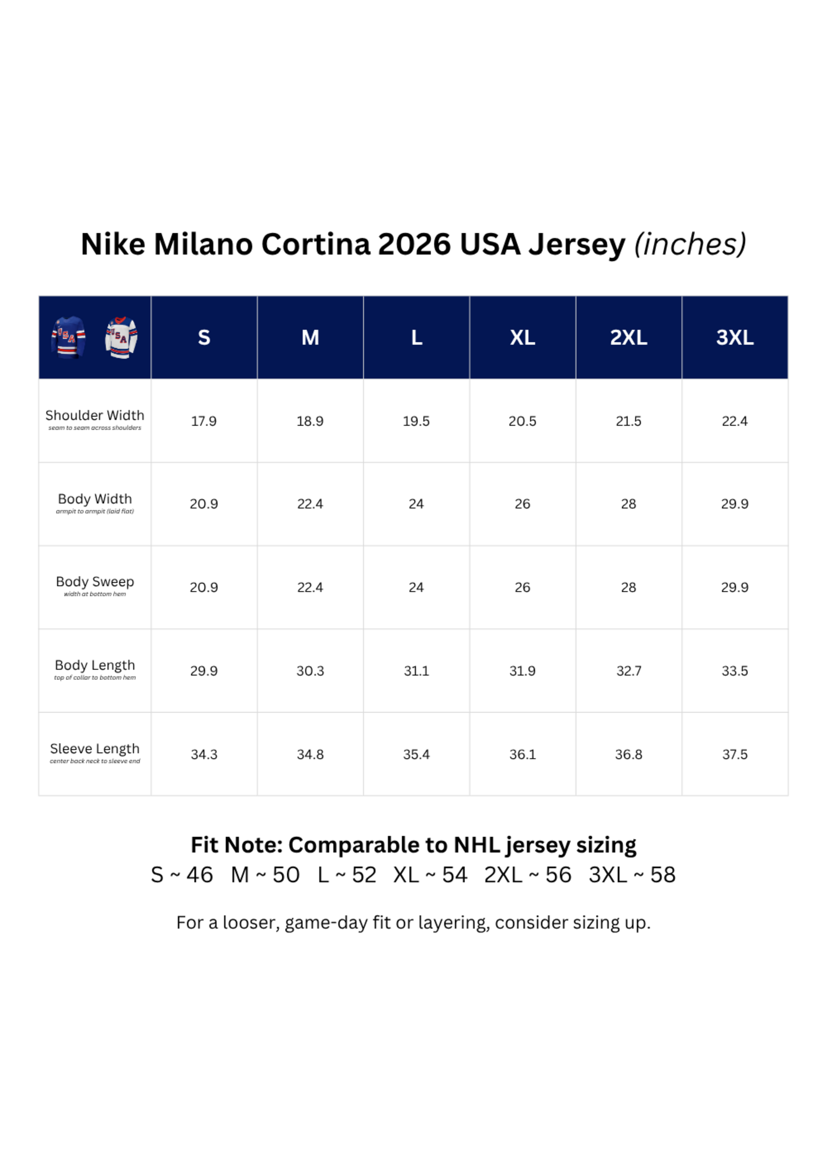 PRE-ORDER: Nike Milano Cortina 2026 USA Jersey