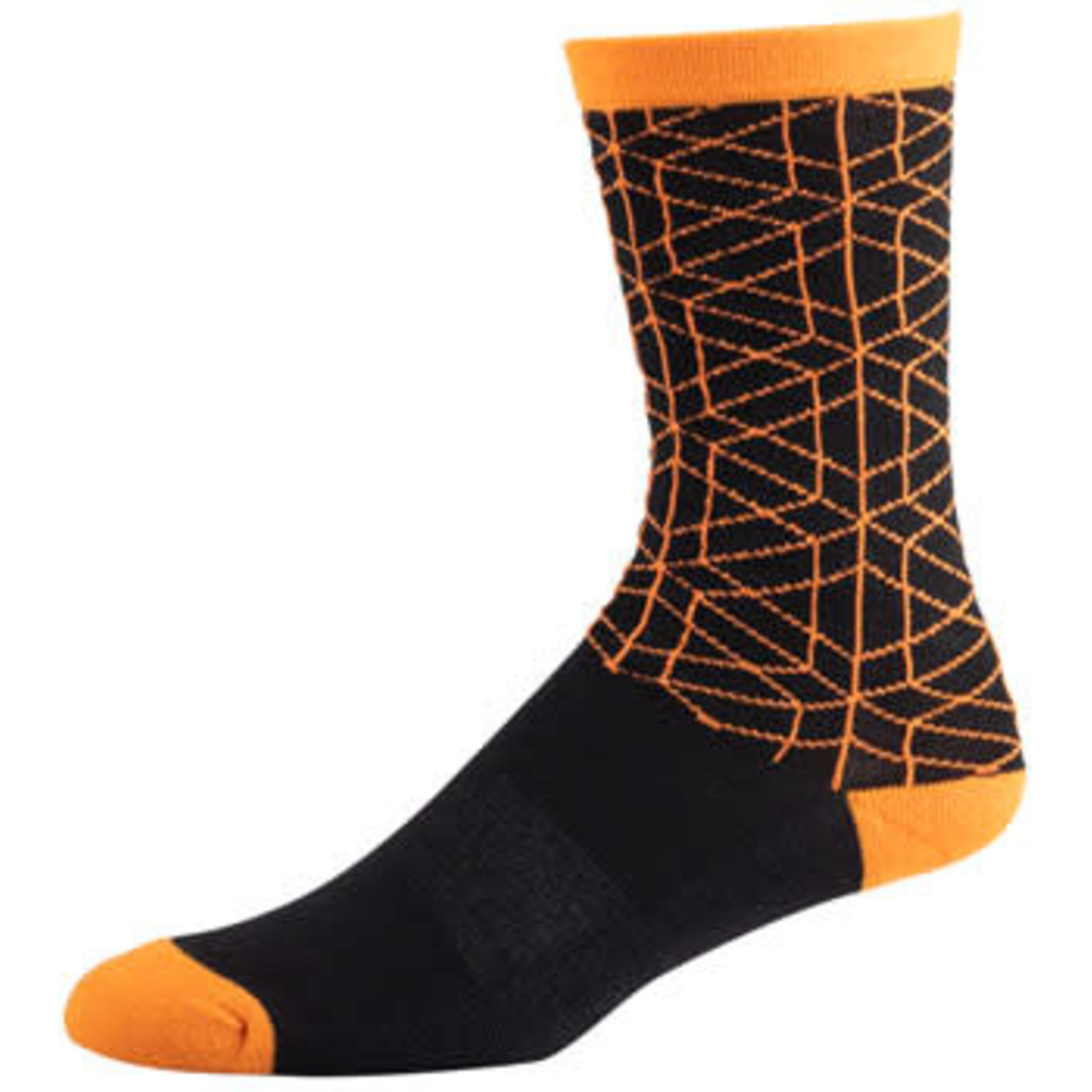 45NRTH 45NRTH Lumi Midweight Wool Sock - 7", Orange, Medium
