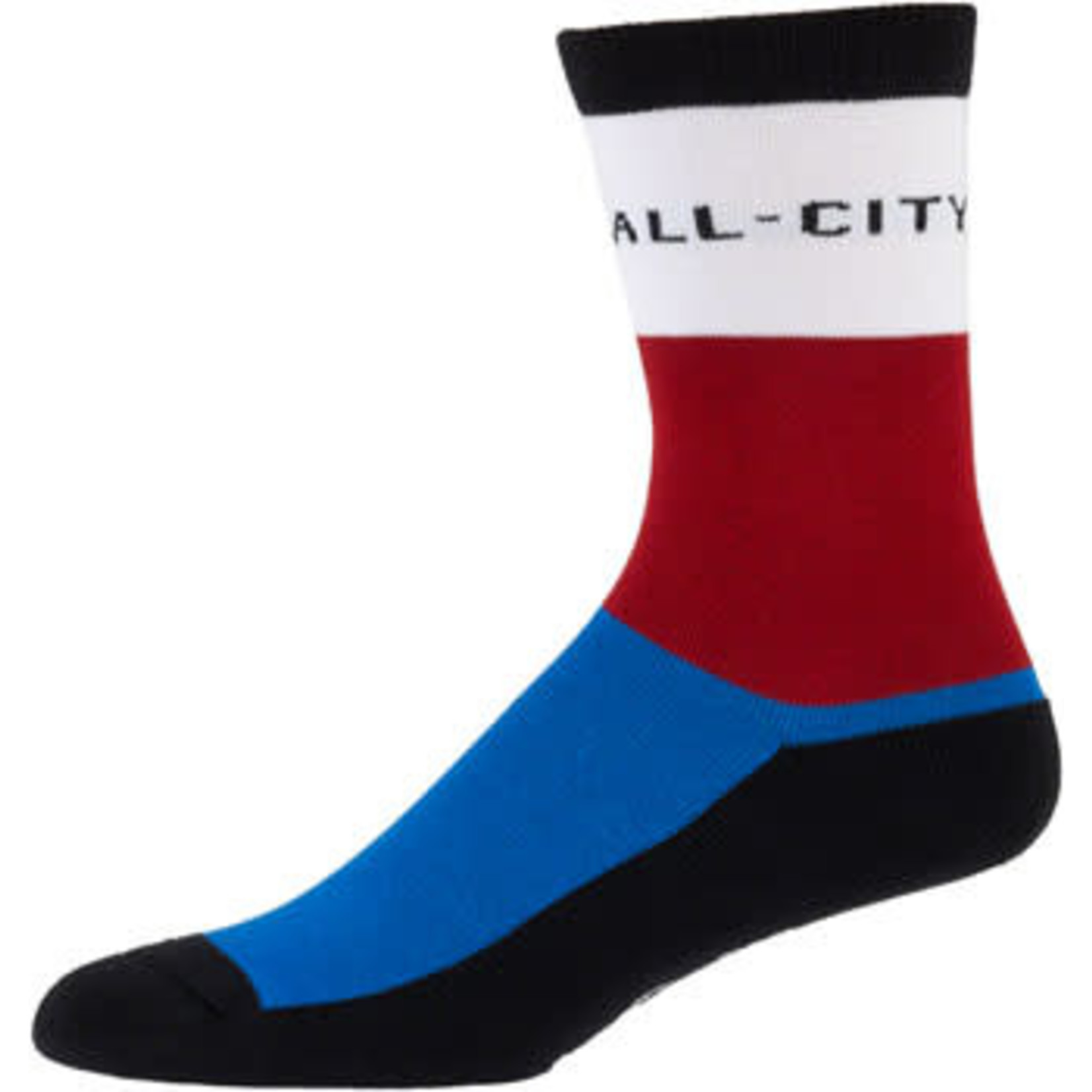 All-City All-City Parthenon Party Sock - White, Red, Blue, Black, Small/Medium