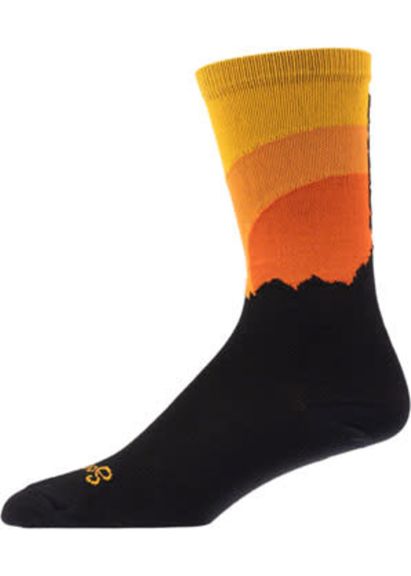Salsa Salsa Dawn Patrol Sock - 8 inch Black Orange Small/ Medium