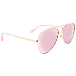 Optic Nerve ONE by Optic Nerve Retroport Sunglasses - Rose Gold Polarized Smoke Lens with Rose Gold Mirror