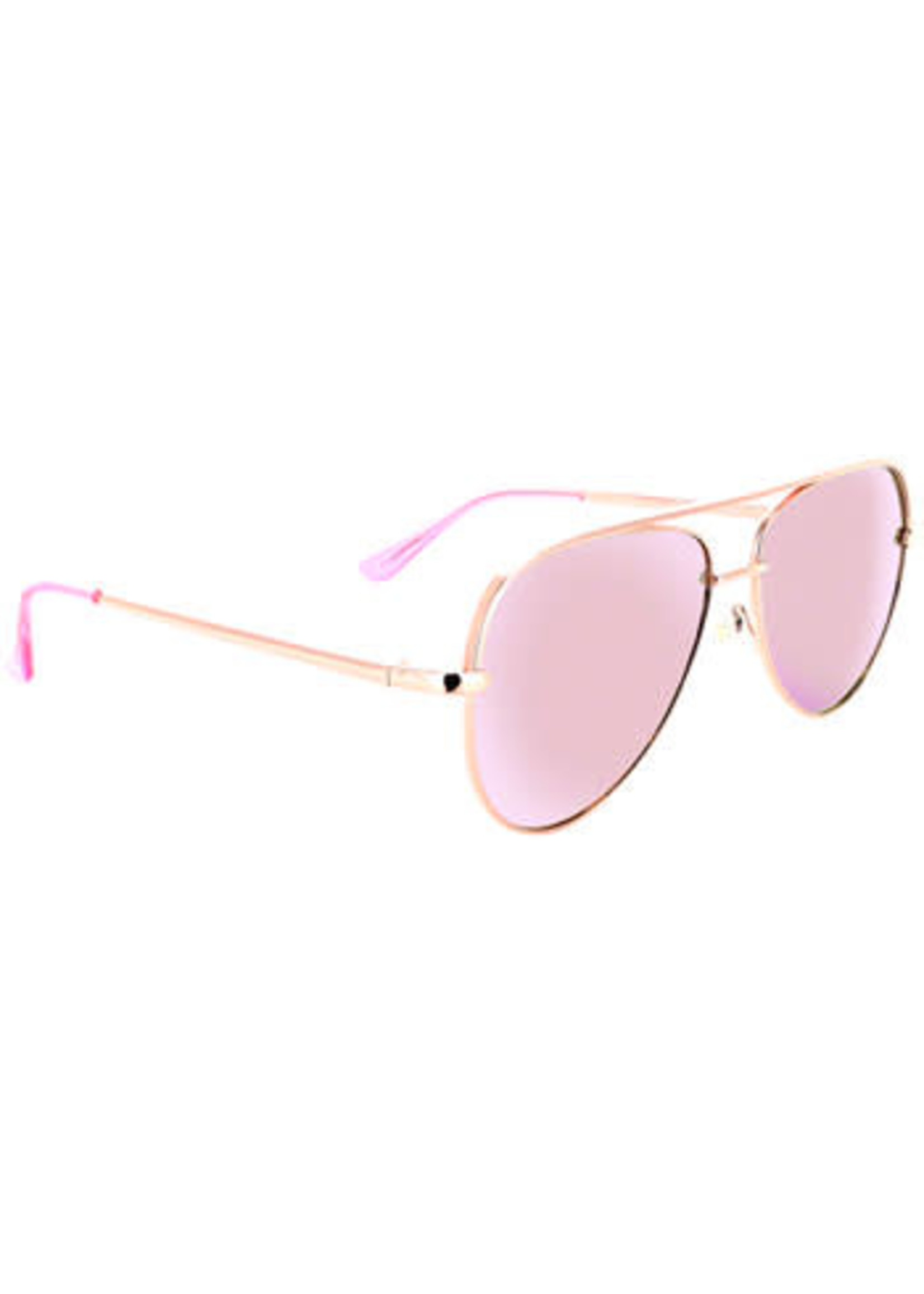 Optic Nerve ONE by Optic Nerve Retroport Sunglasses - Rose Gold Polarized Smoke Lens with Rose Gold Mirror