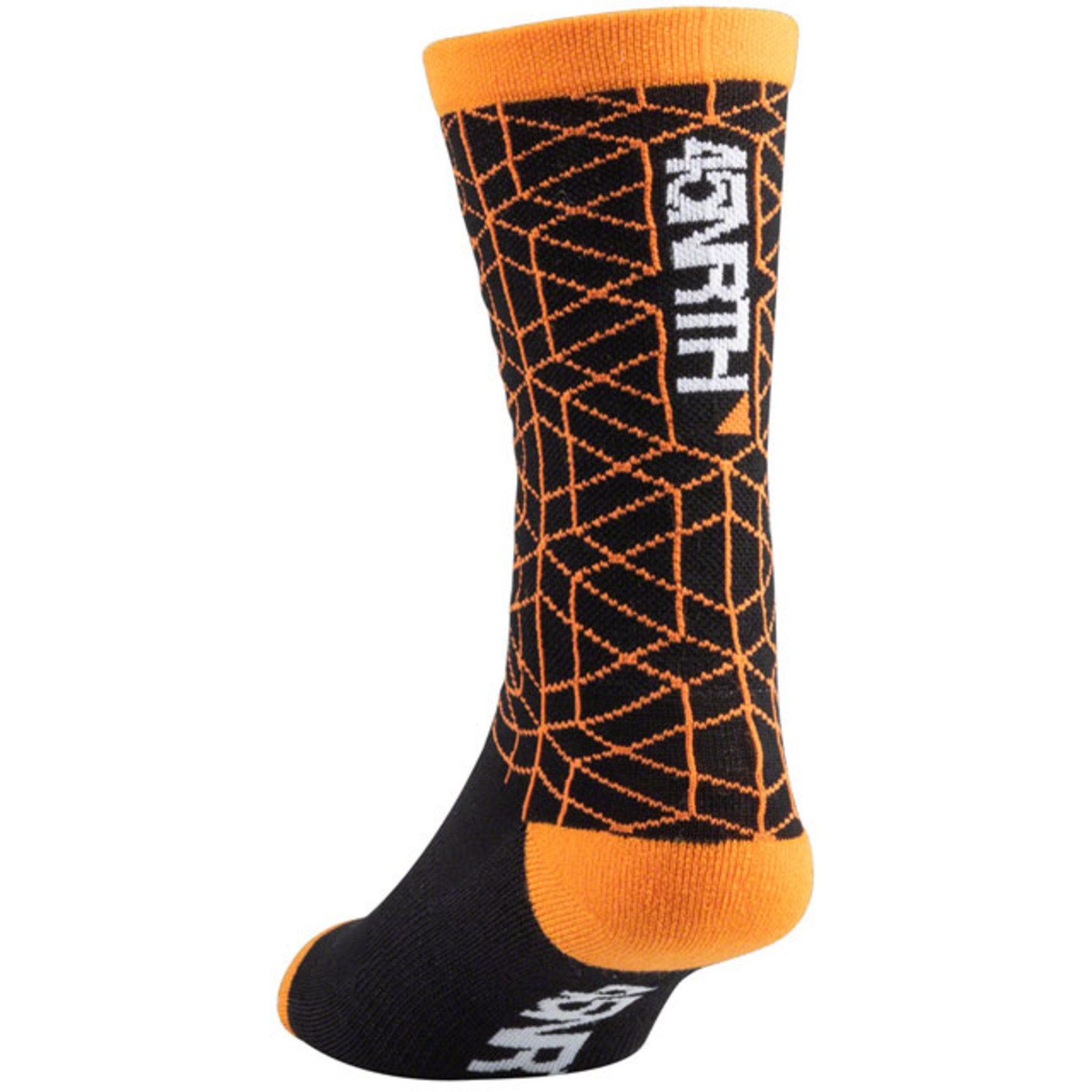 45NRTH 45NRTH Lumi Midweight Wool Sock - 7", Orange, Medium