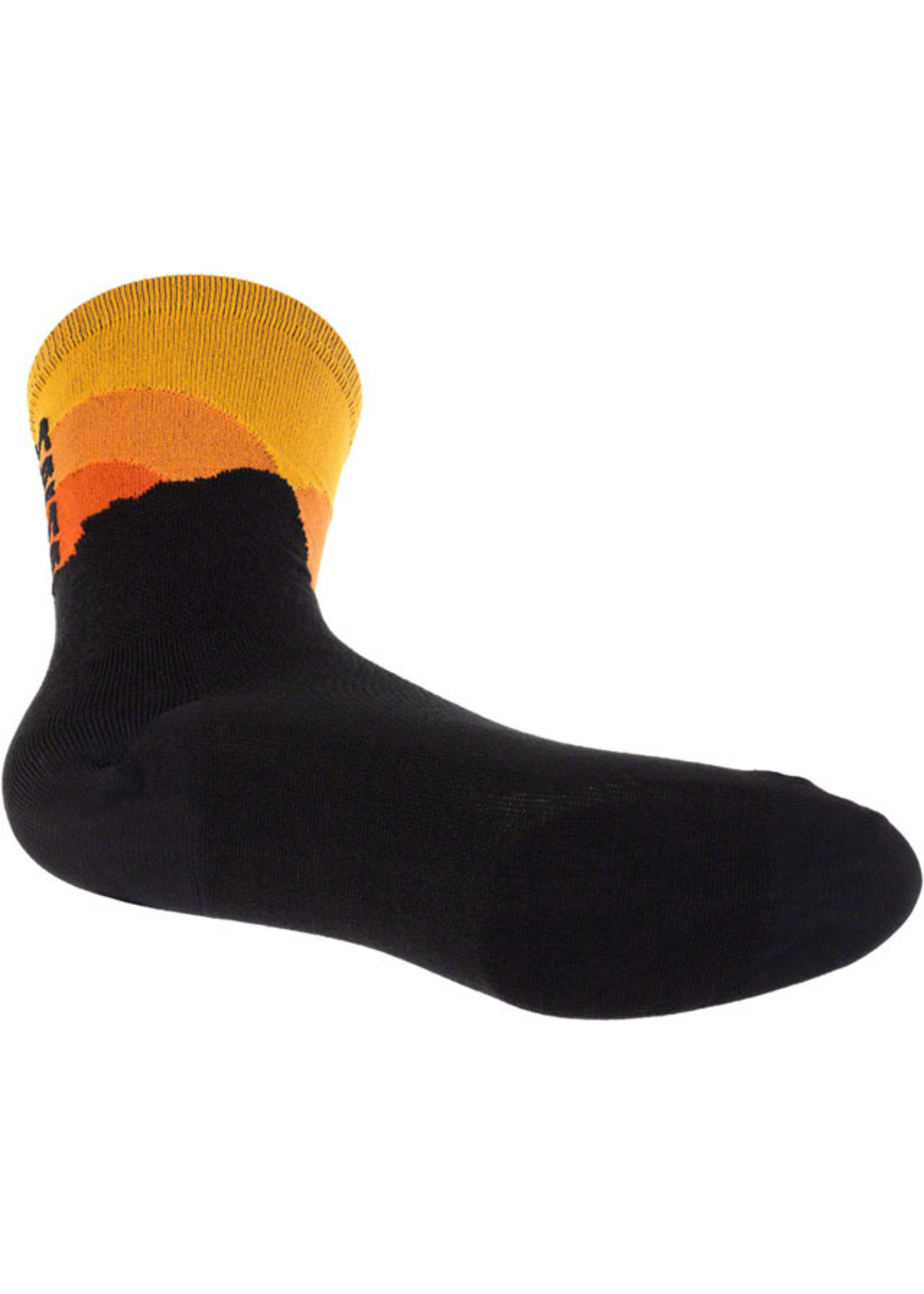 Salsa Salsa Dawn Patrol Sock - 8 inch Black Orange Large/ X-Large