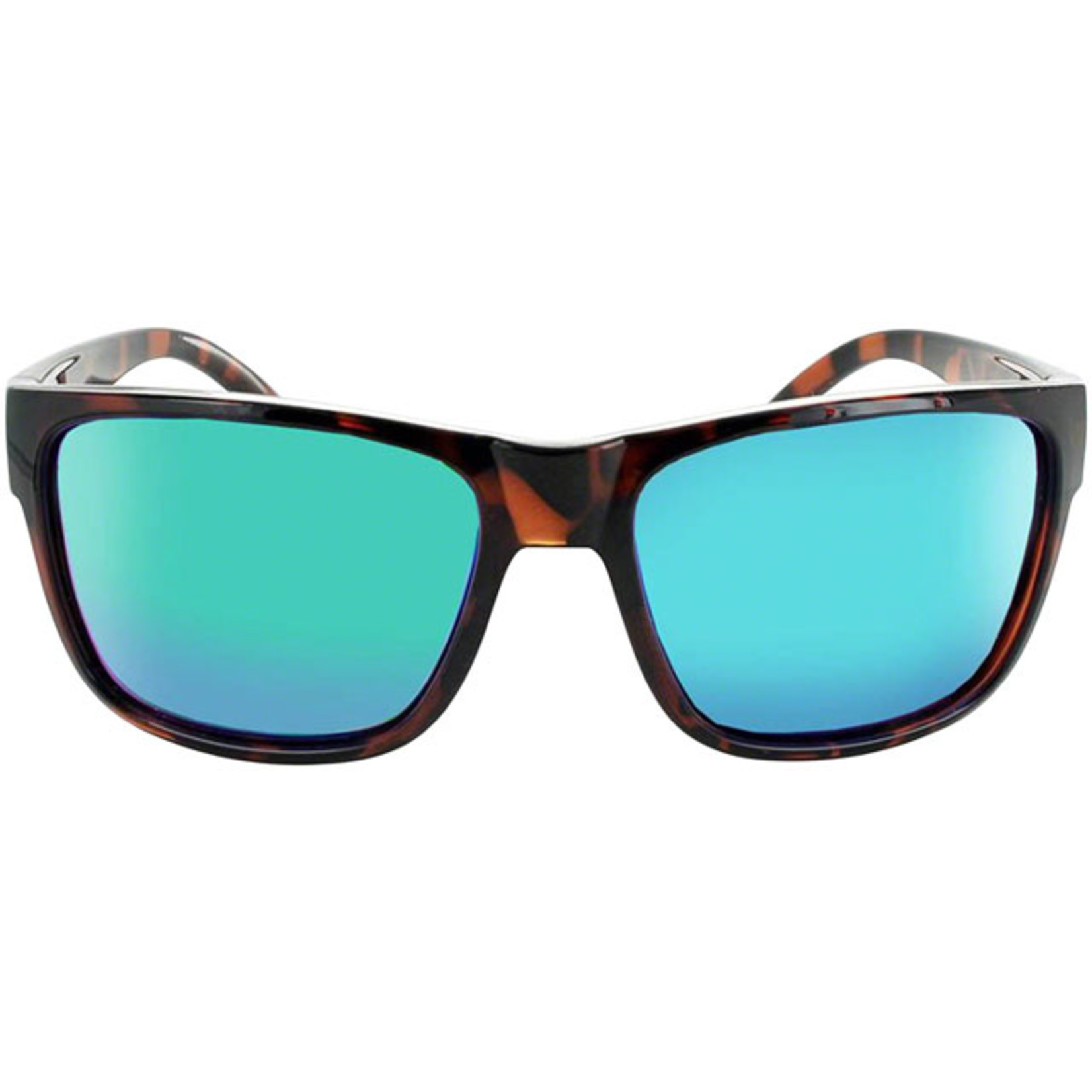 Optic Nerve ONE Kingfish Polarized Sunglasses: Shiny Dark Demi with Polarized Smoke Green Mirror Lens