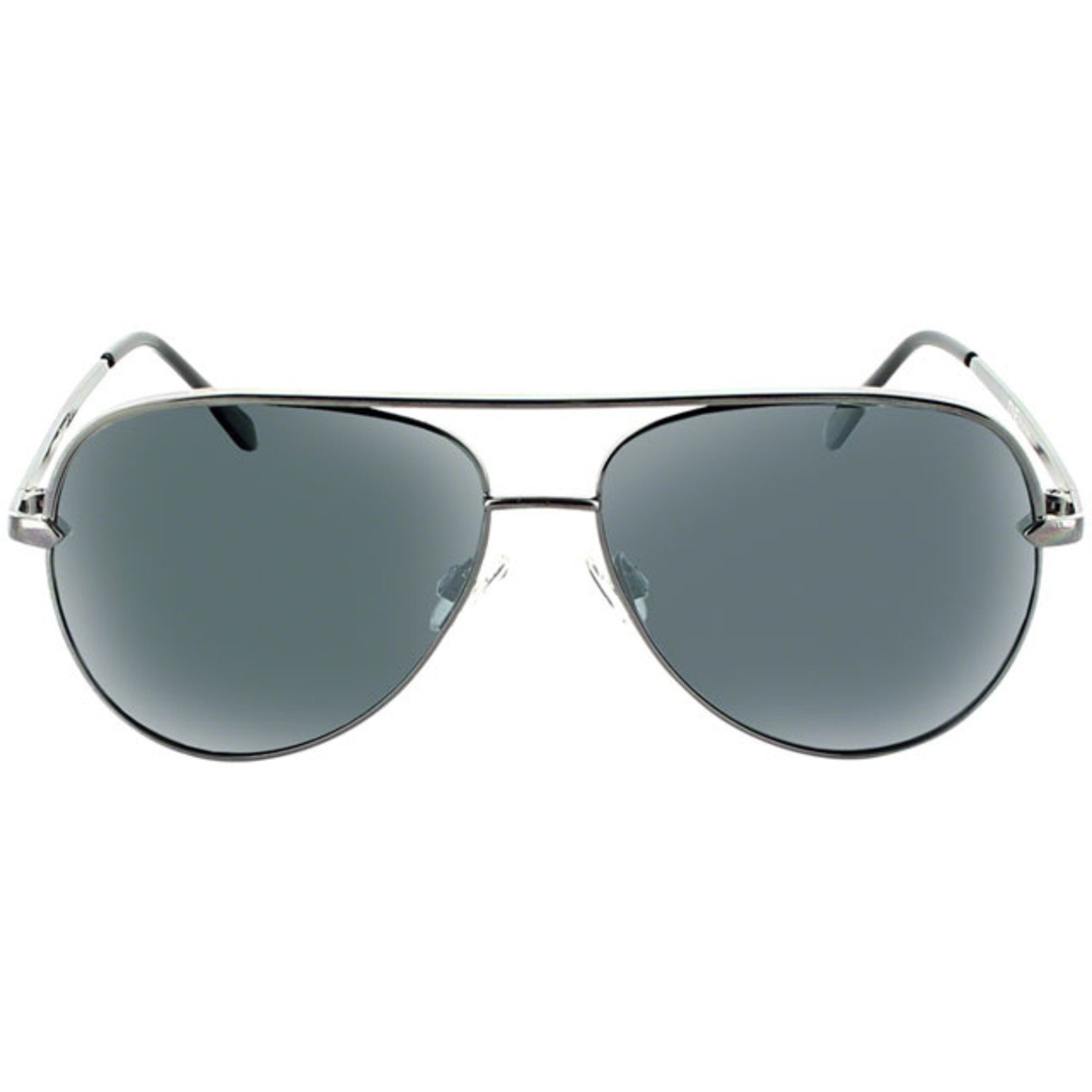 Optic Nerve ONE by Optic Nerve Retroport Sunglasses - Shiny Gunmetal Polarized Smoke Lens with Silver Mirror