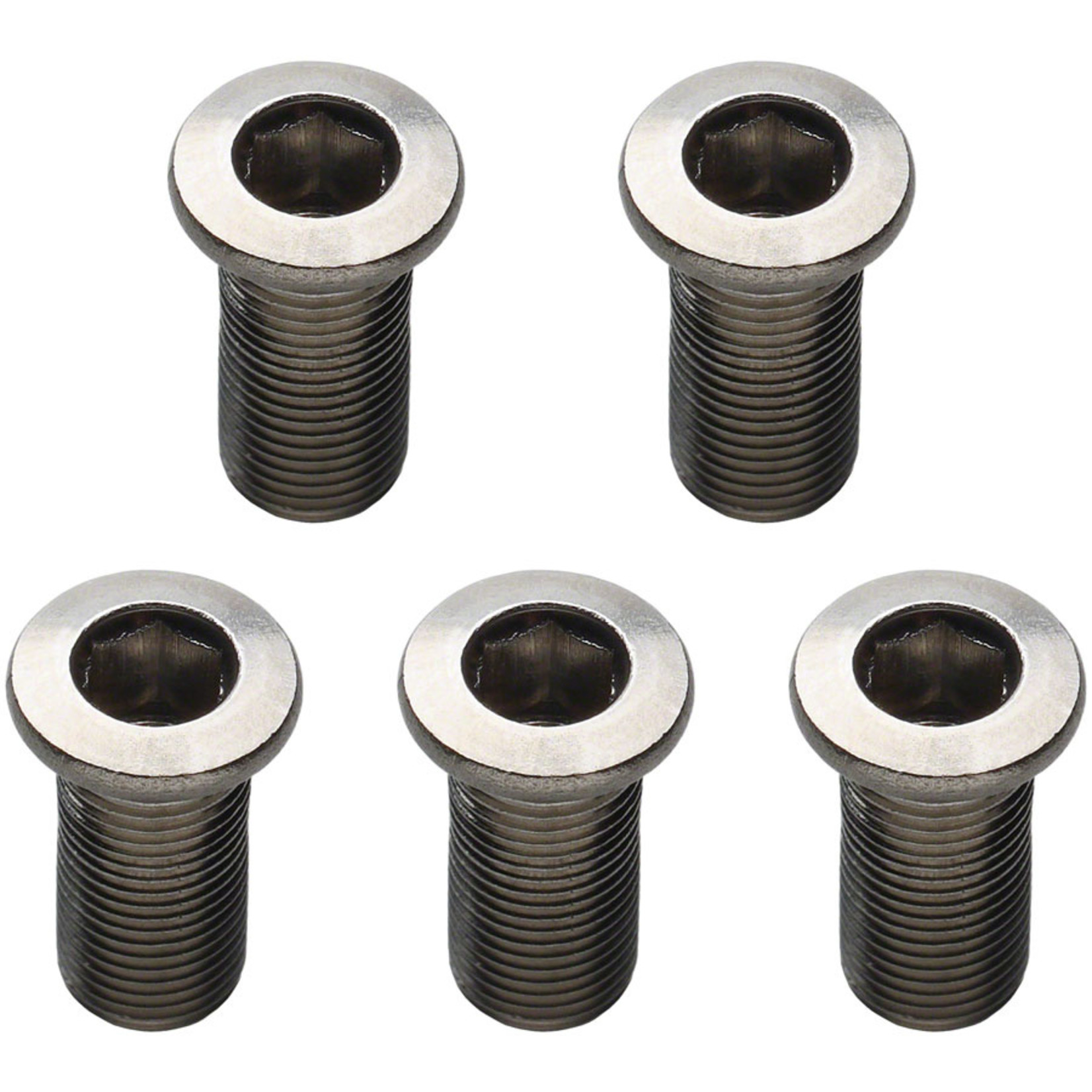 Problem Solvers 16mm Inner Chainring Bolts Silver Stainless Steel single