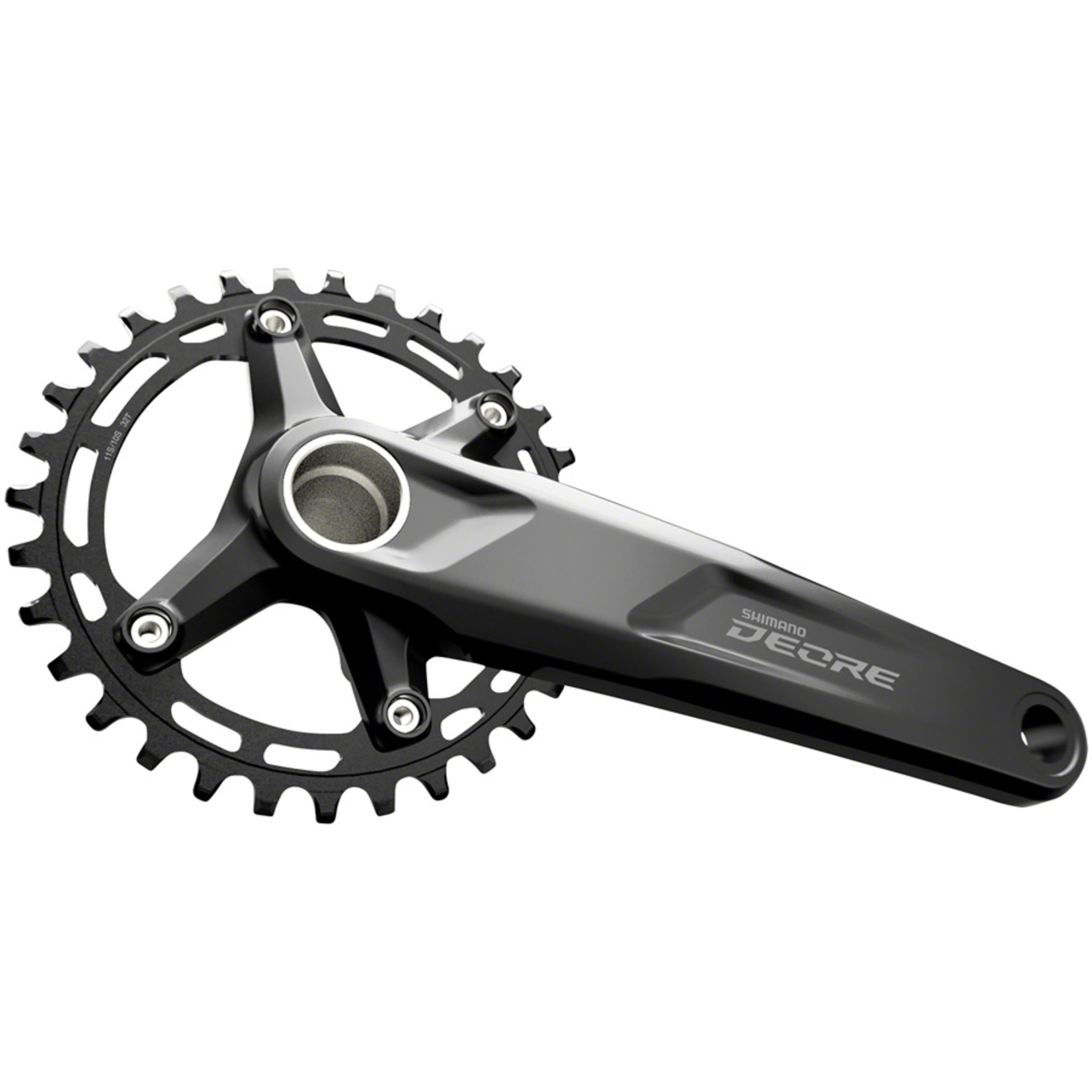 Shimano Shimano Deore FC-M5100-1 Crankset - 175mm 10/11-Speed 32t 96 BCD Hollowtech II Spindle Interface Black