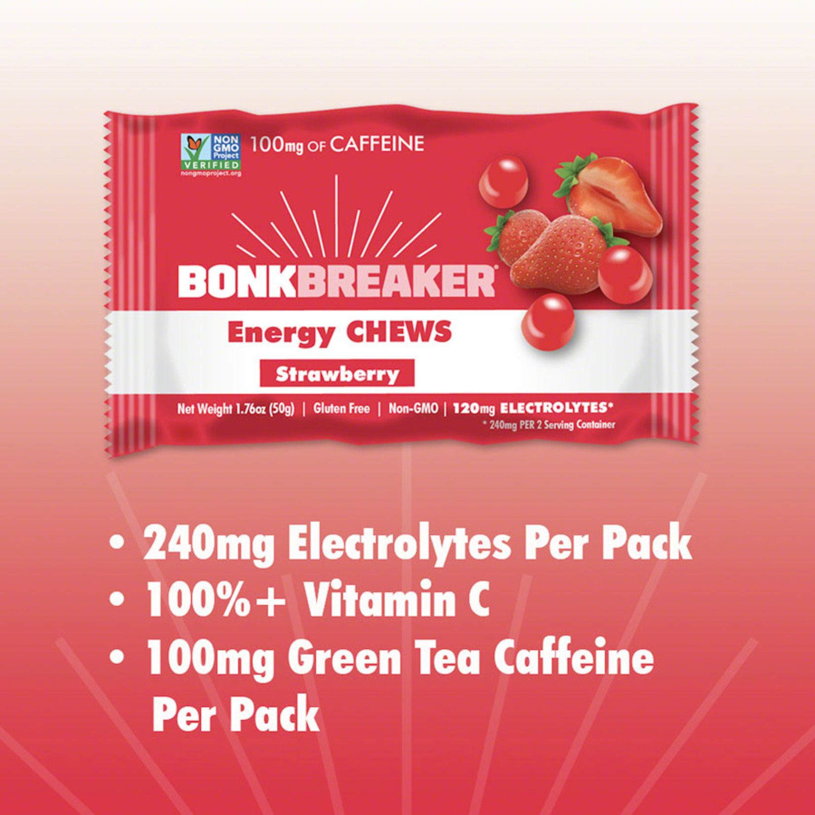 Bonk Breaker Bonk Breaker Energy Chews - Strawberry With Caffiene single