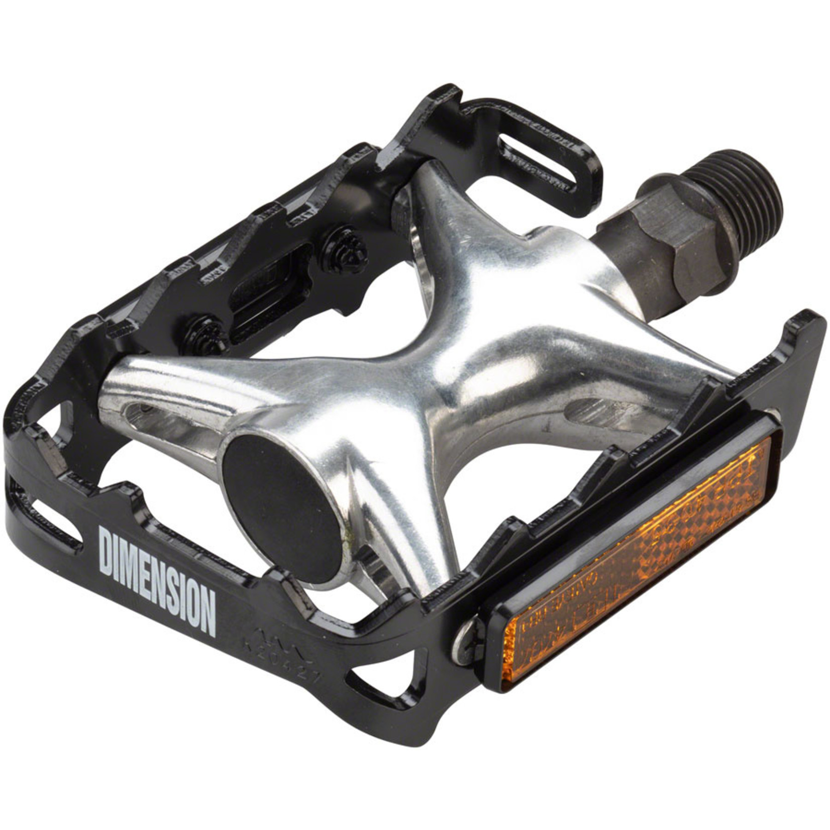 Dimension Dimension Mountain Compe Pedals - Platform Aluminum 9/16 Black/Silver