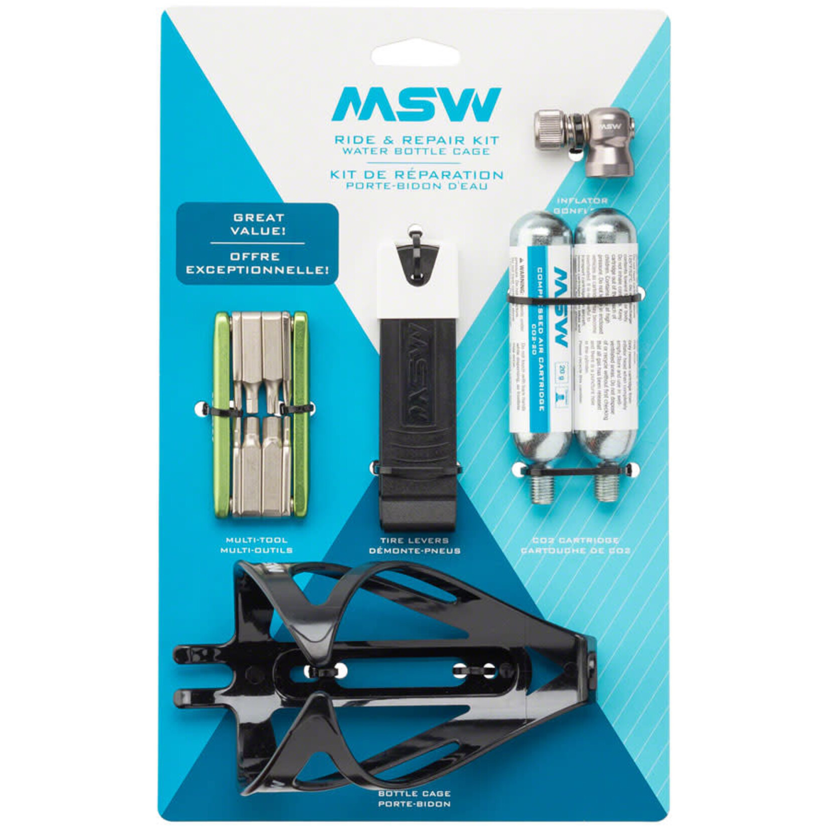 MSW MSW Ride and Repair Kit with Water Bottle Cage