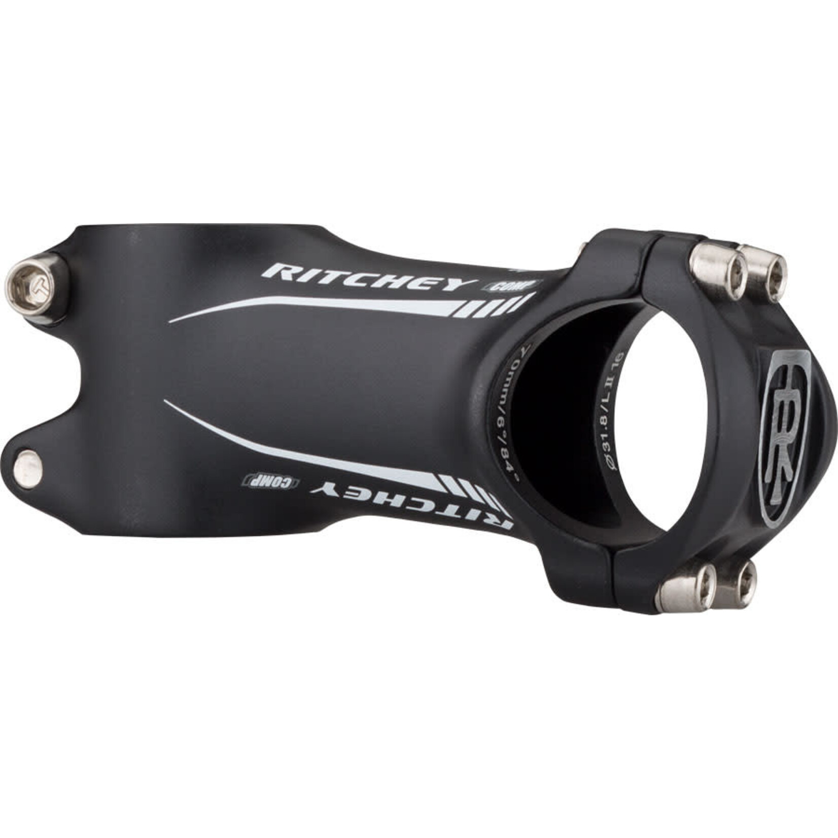 Ritchey Ritchey Comp Stem - 90 mm, 25.8/26.0 Clamp, +/-6, 1 1/8", Alloy, Black