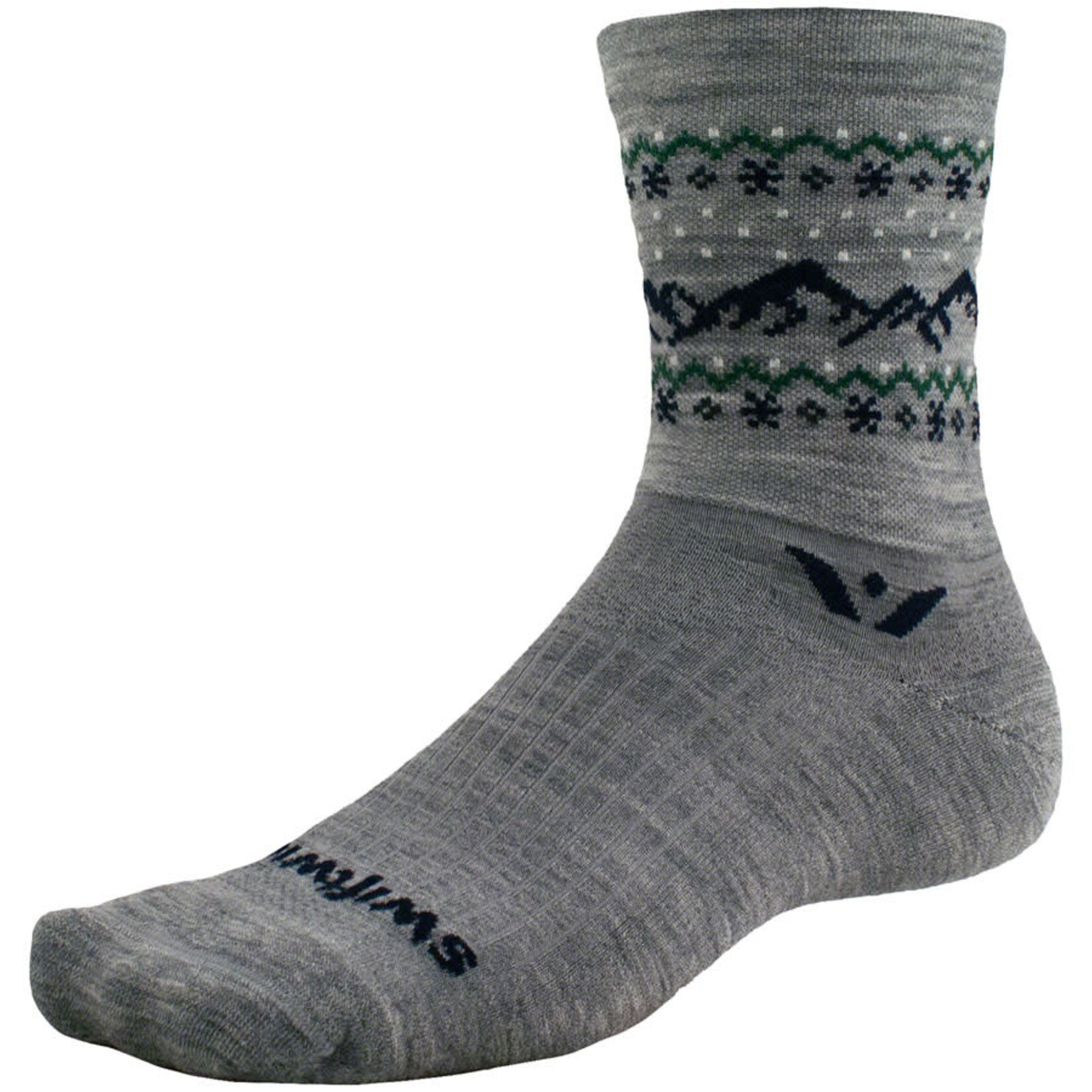 Swiftwick Swiftwick Vision Five Socks - 5 inch, Snow Capped Heather, Small