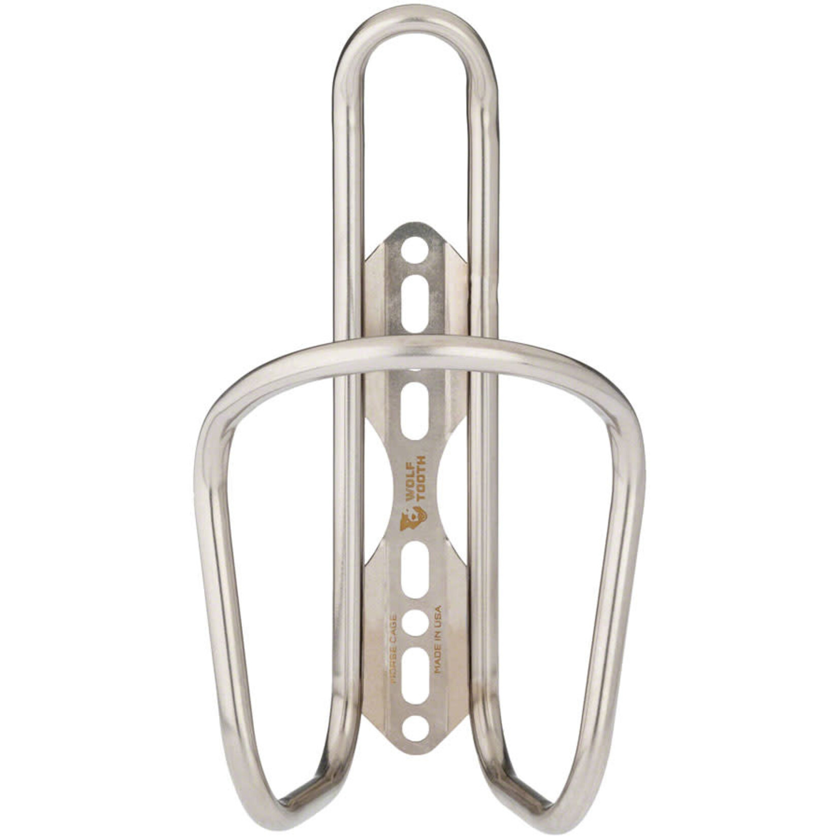 Wolf Tooth Wolf Tooth Morse  Bottle Cage - Stainless Steel, Silver