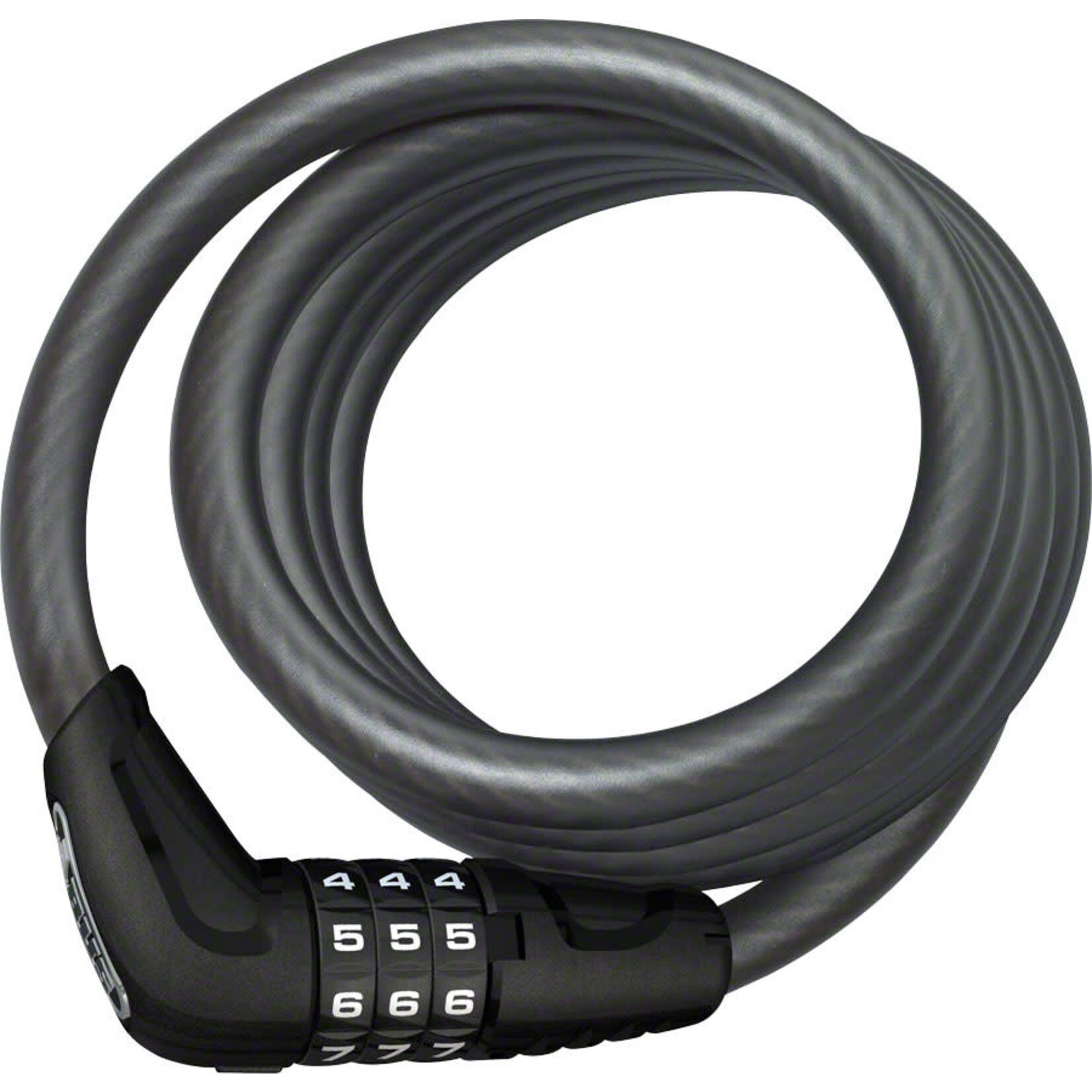 Abus ABUS Star 4508 Combination Coiled Cable Lock: 150cm x 8mm, Black