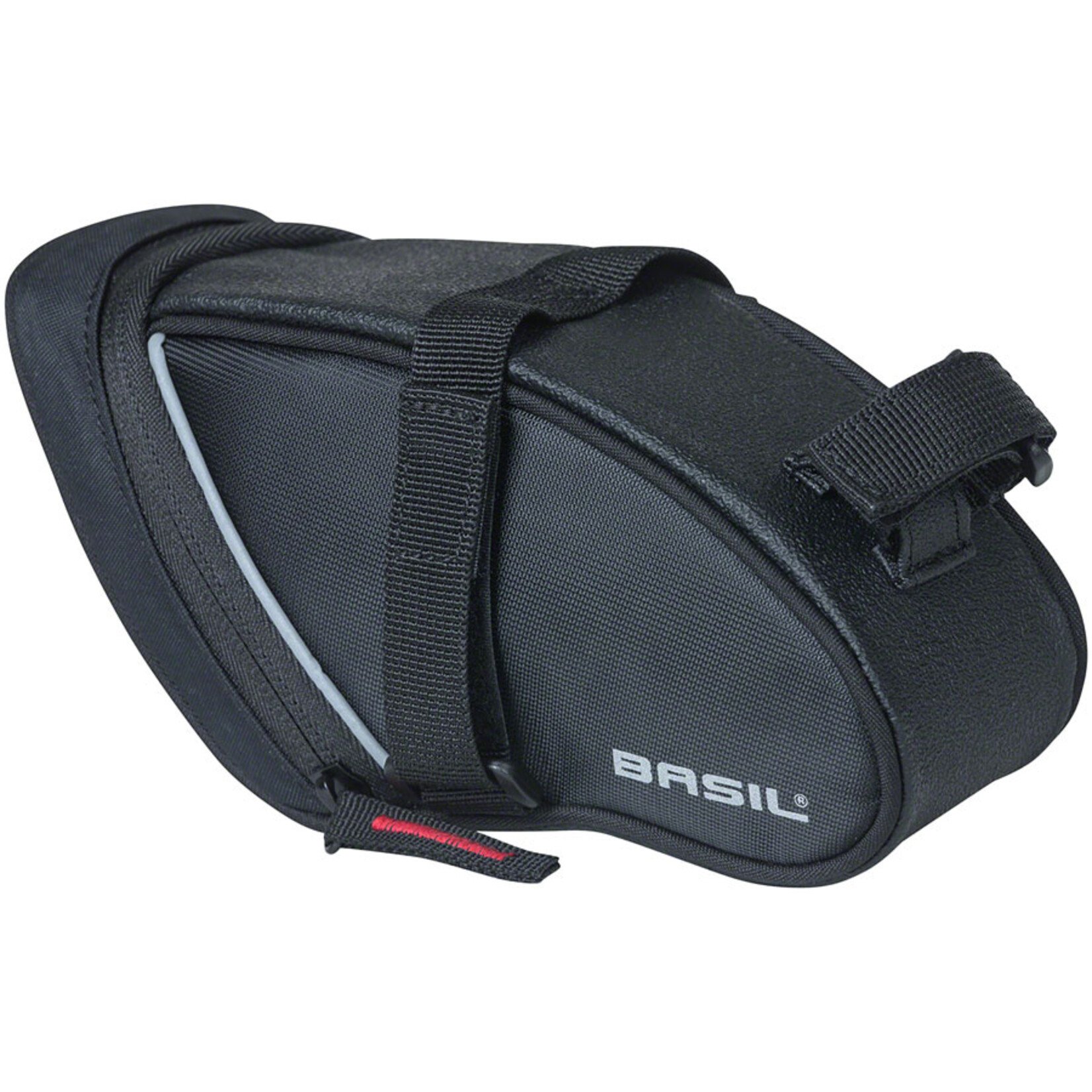Basil Sport Design Saddle Bag - 1L, Strap Mount, Black