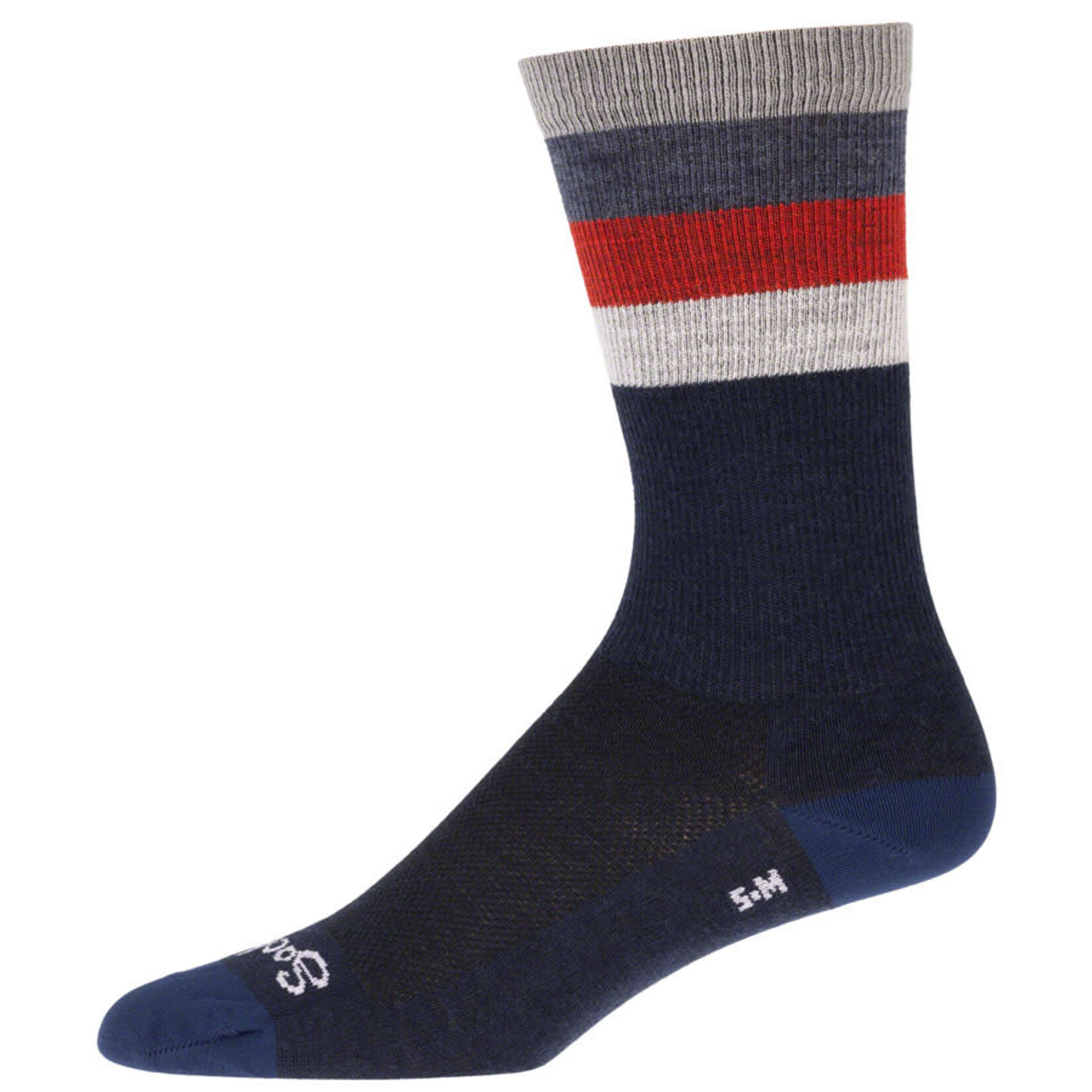 Salsa Salsa Arctica Wool Socks - Denim, w/Stripes, Small/Medium