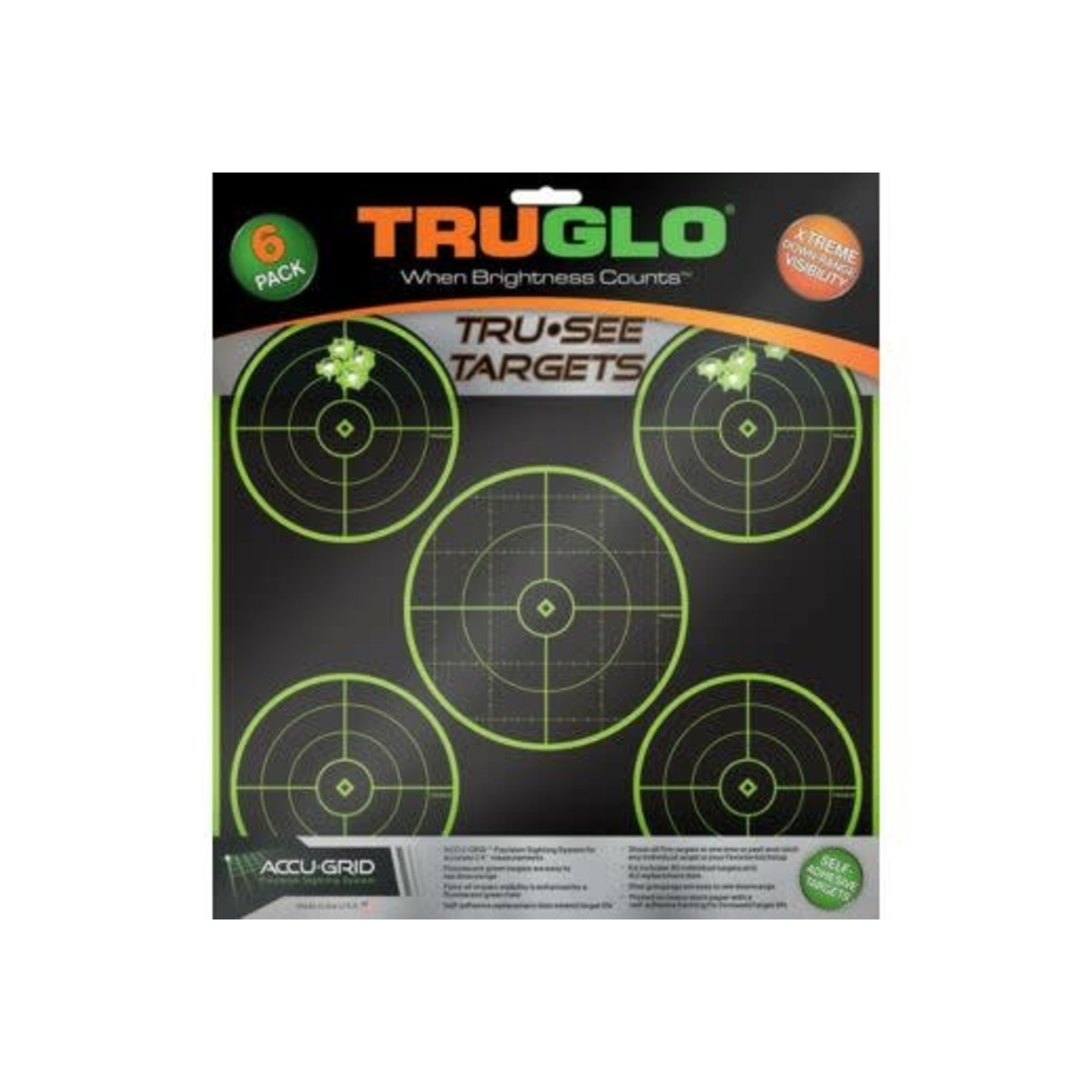 Truglo TRUGLO TRU-SEE REACTIVE TARGET 5 BULL 6-PACK