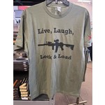 Ammo Outlet Live Laugh Lock & Load Shirt Green M