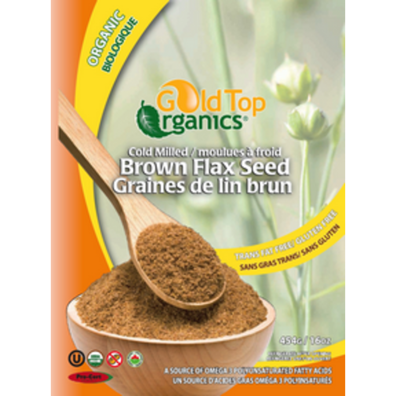 GOLD TOP GOLD TOP FLAX SEED MILLED BROWN 454G